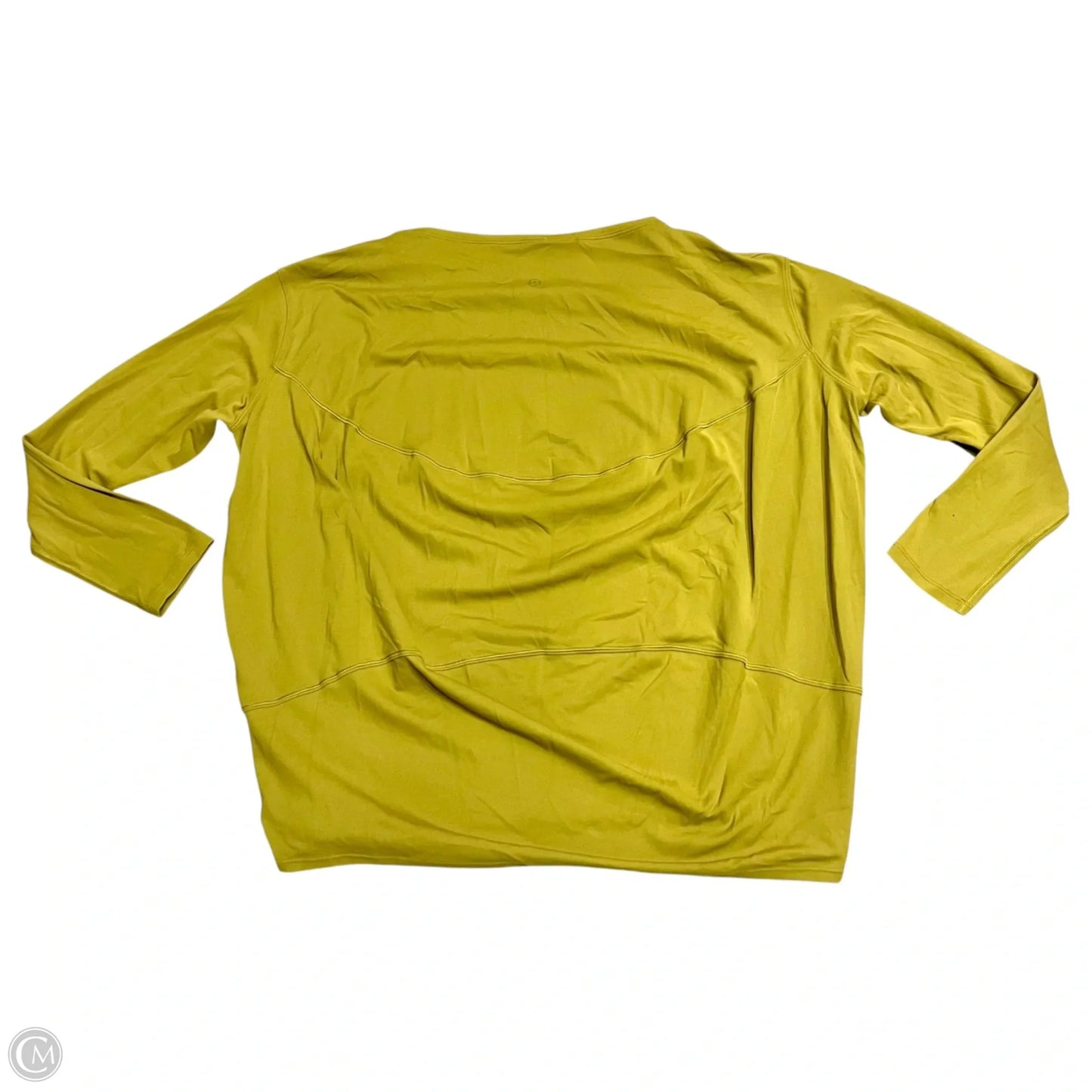 Athletic Top Long Sleeve Crewneck By Lululemon In Chartreuse, Size: S