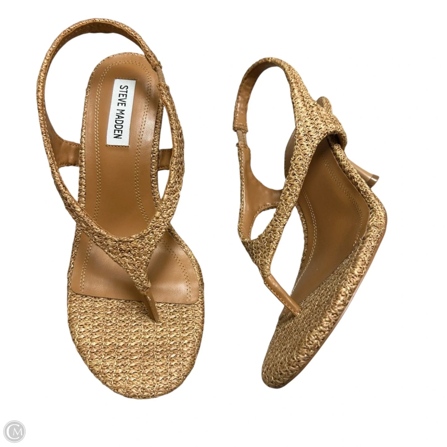 Sandals Heels Kitten By Steve Madden In Brown, Size: 9.5