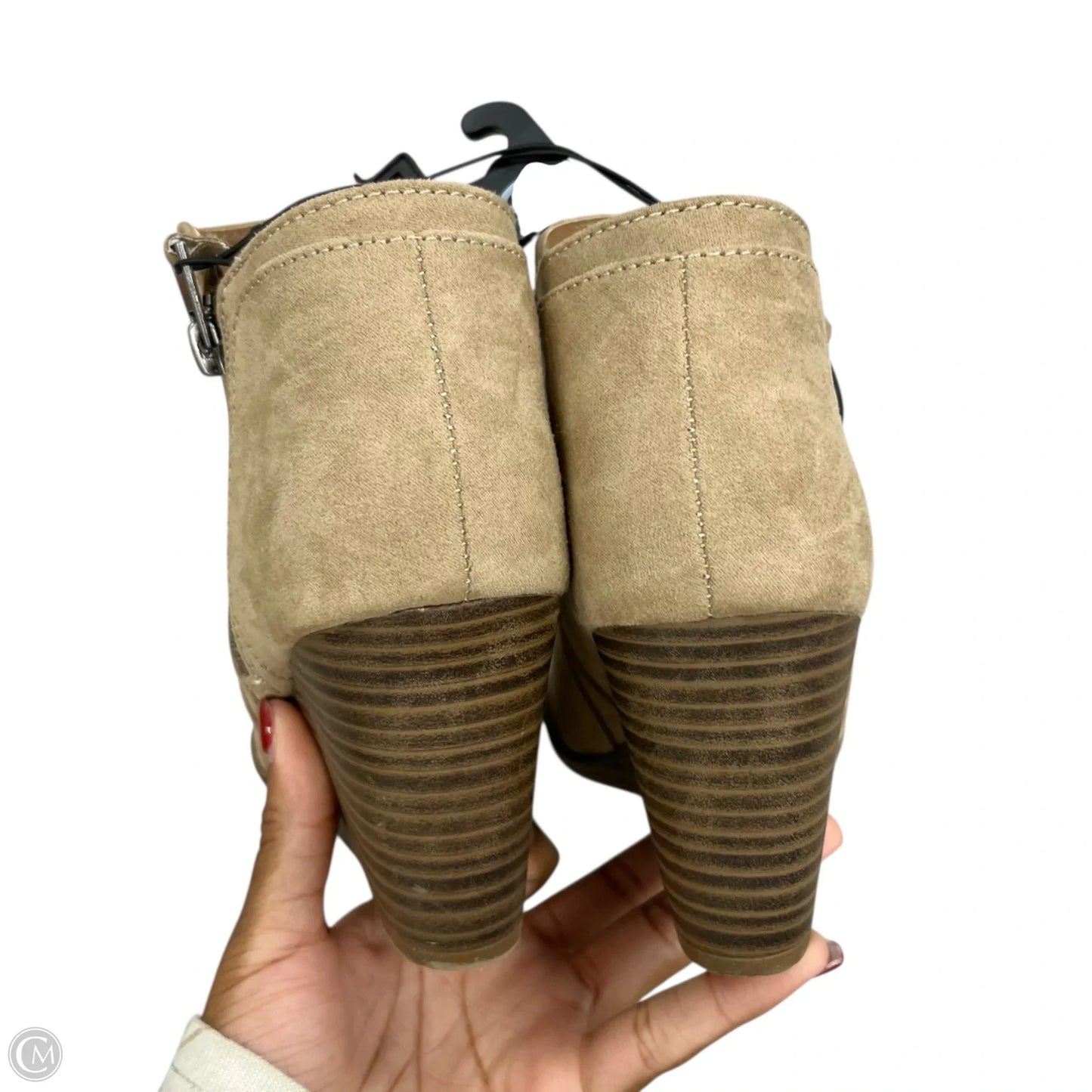 Shoes Heels Wedge By Time And Tru In Tan, Size: 6