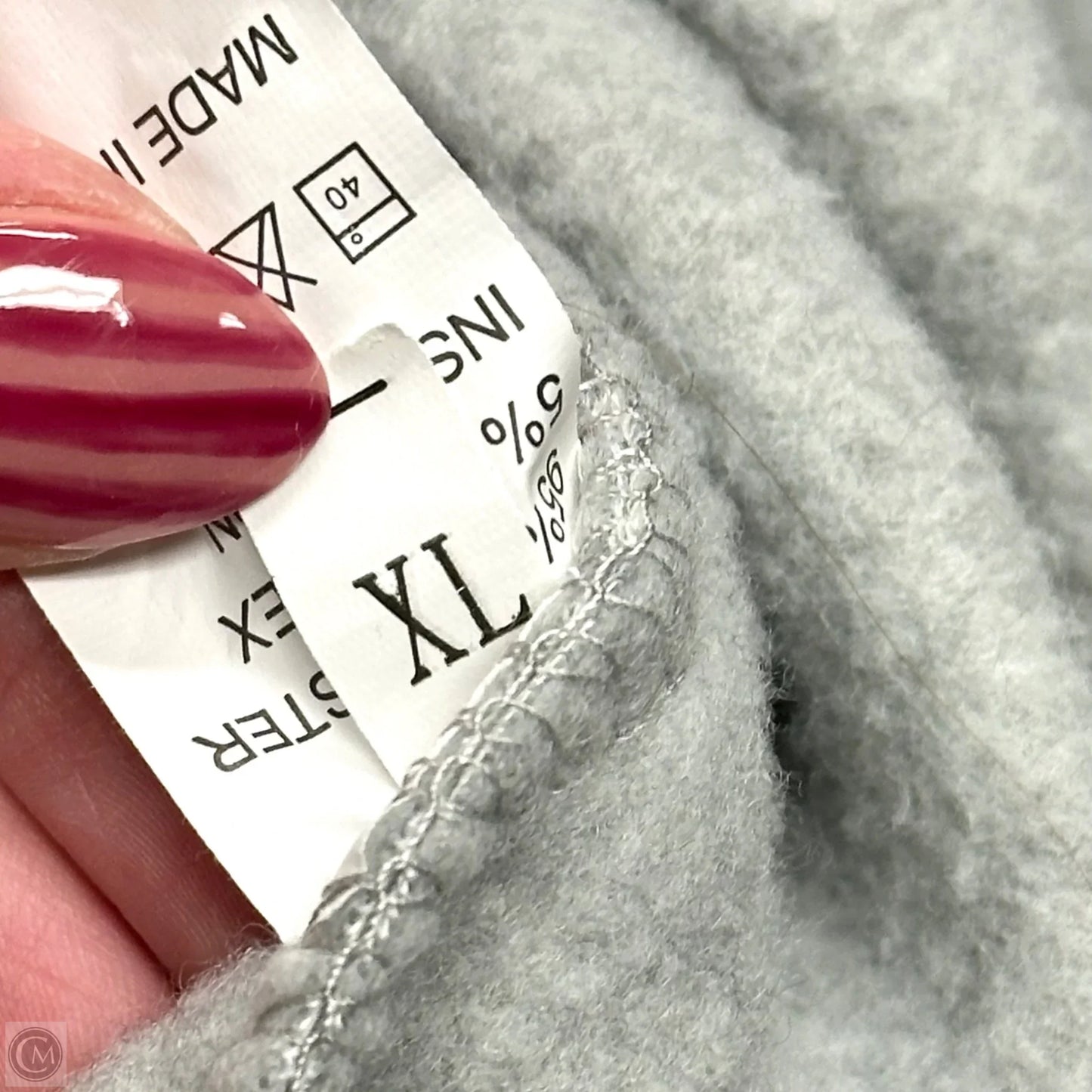 Sweatshirt Crewneck In Grey, Size: 1x