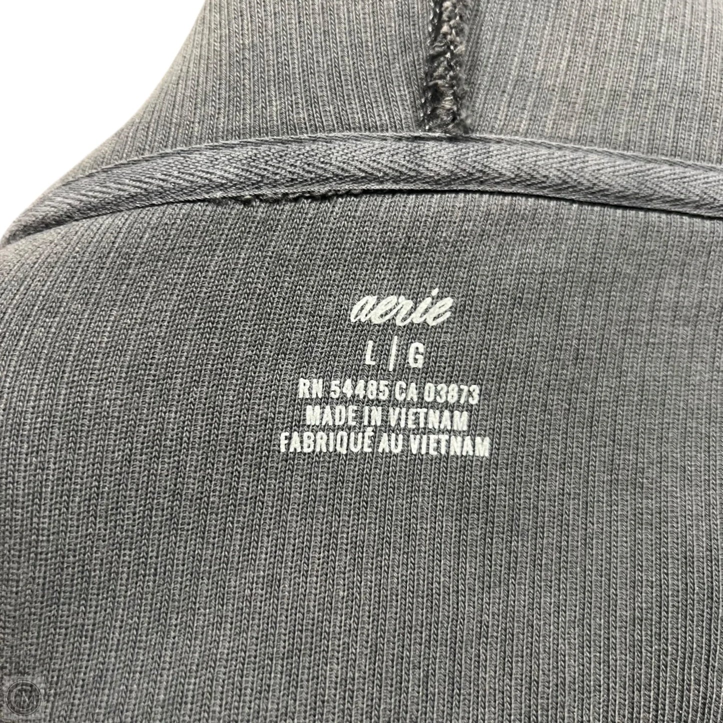 Sweatshirt Hoodie By Aerie In Grey, Size: L