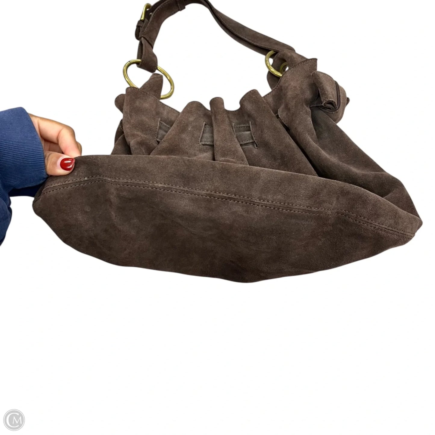 Handbag Leather By Loft, Size: Large