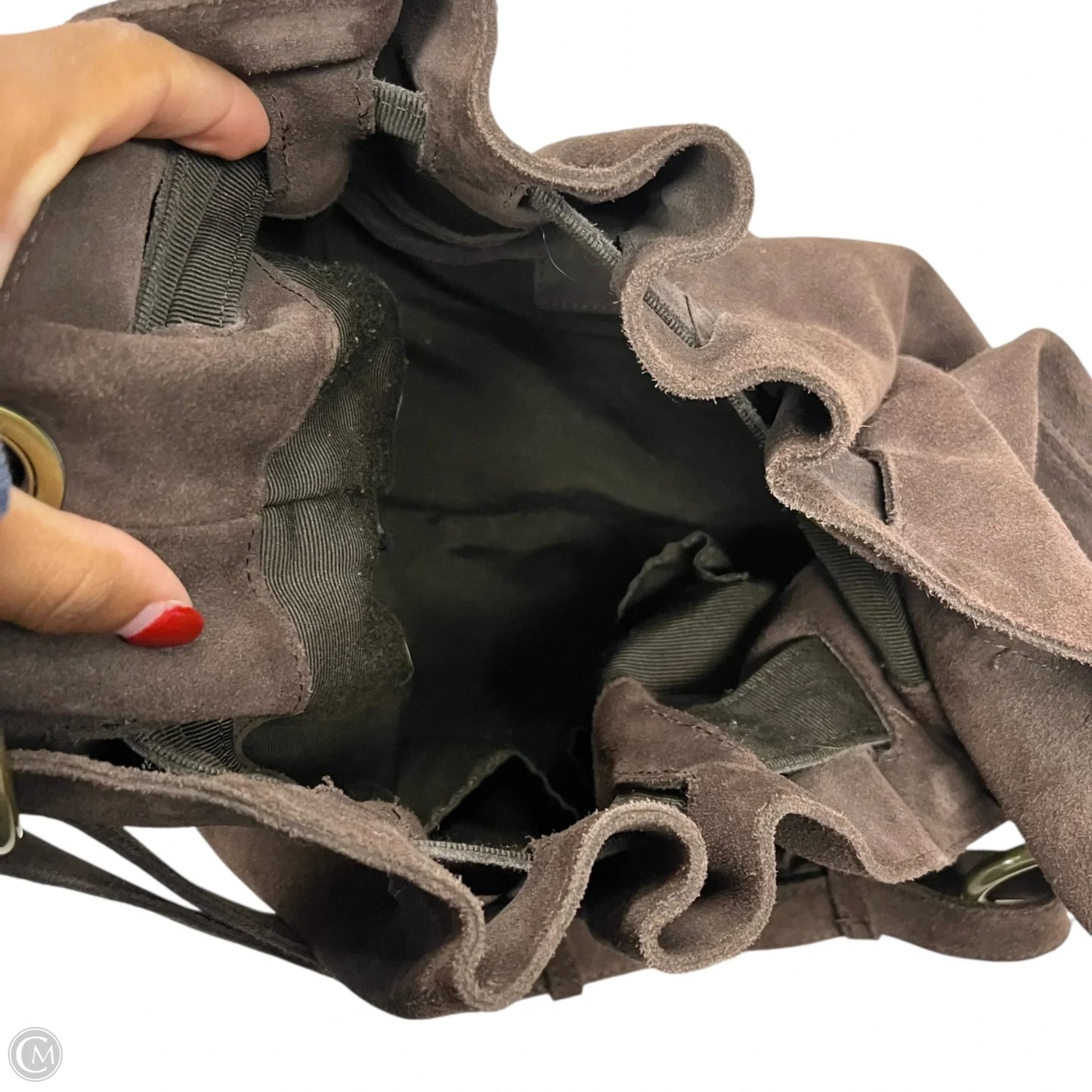 Handbag Leather By Loft, Size: Large