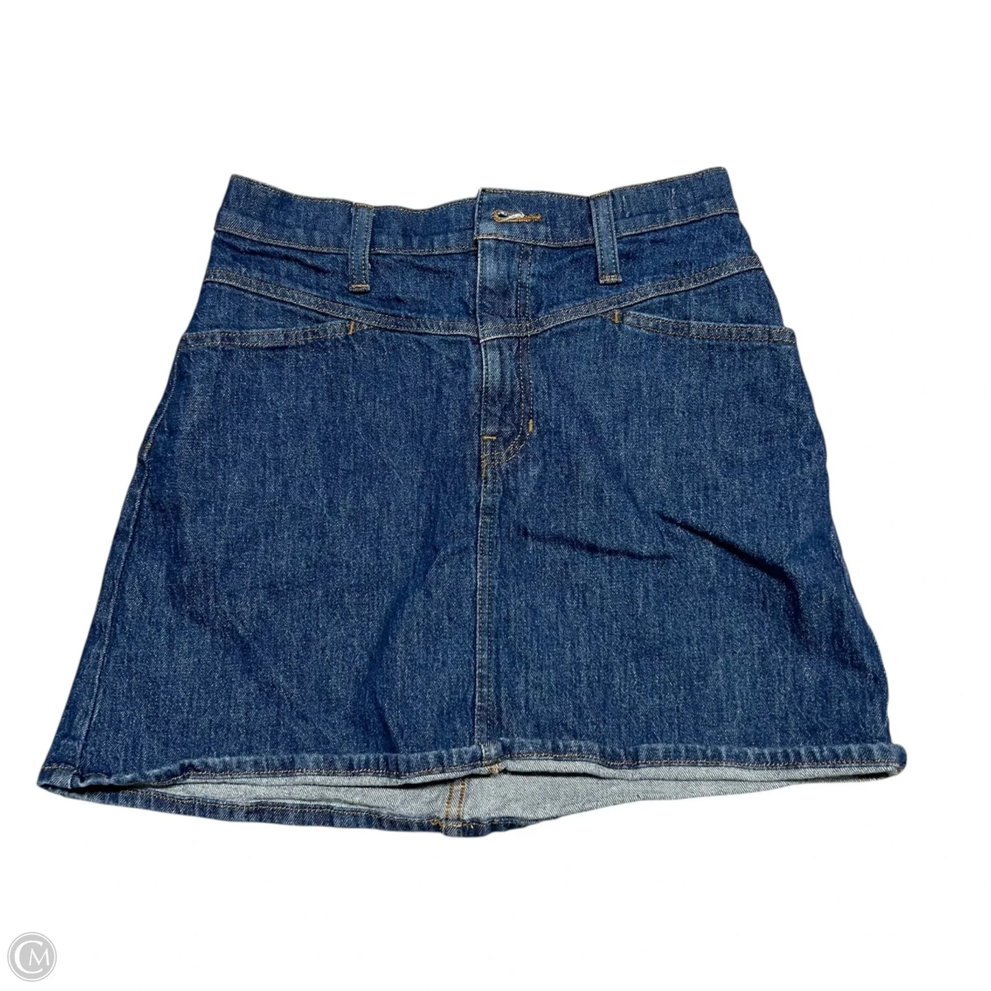 Skirt Midi By Madewell In Blue Denim, Size: 2