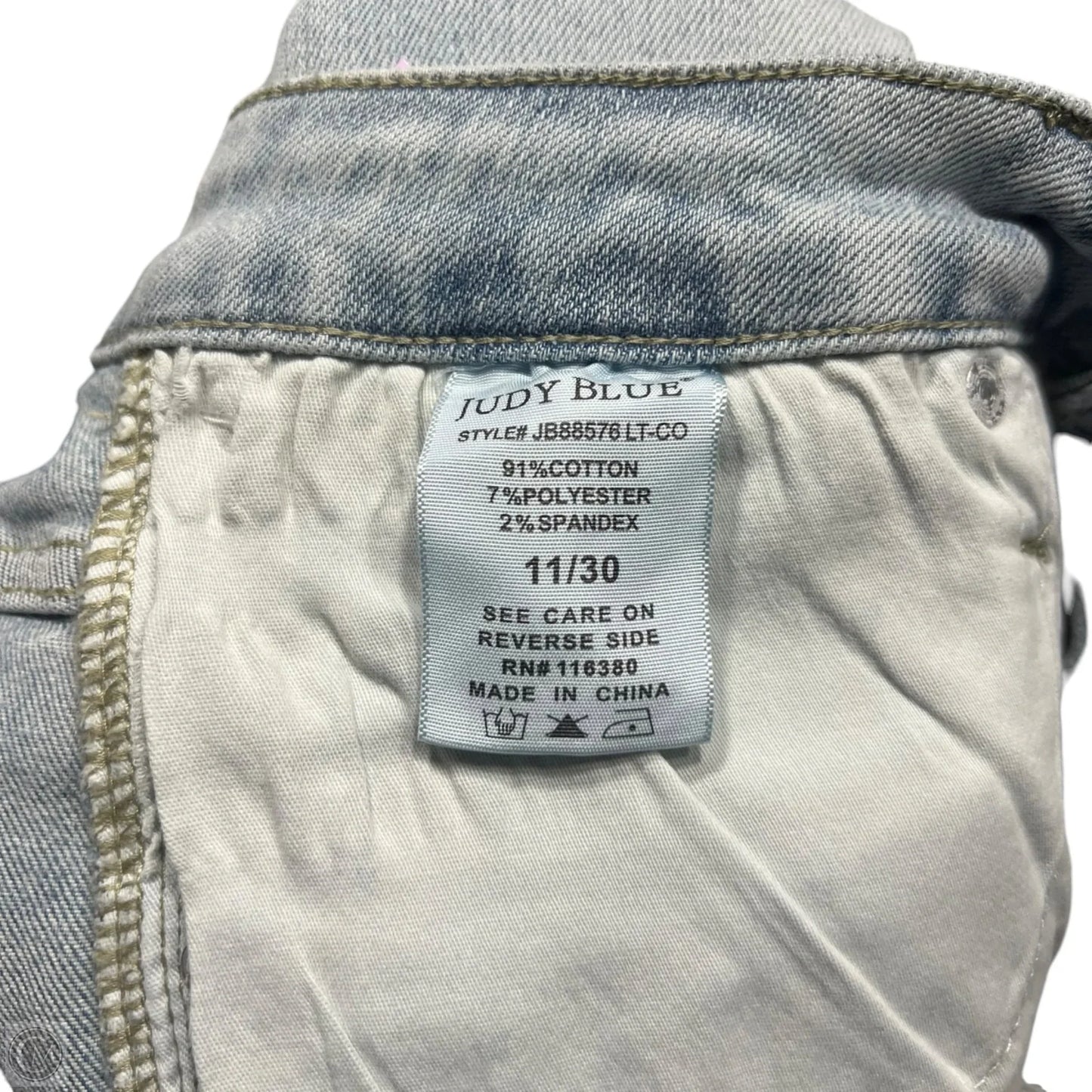 Jeans Straight By Judy Blue In Blue Denim, Size: 10