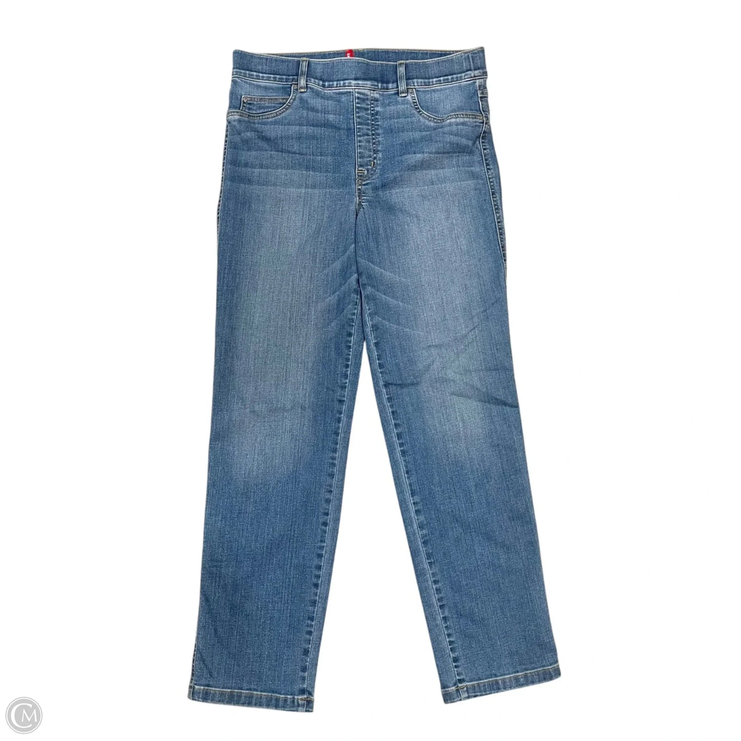 Jeans Straight By Spanx In Blue Denim, Size: Xl