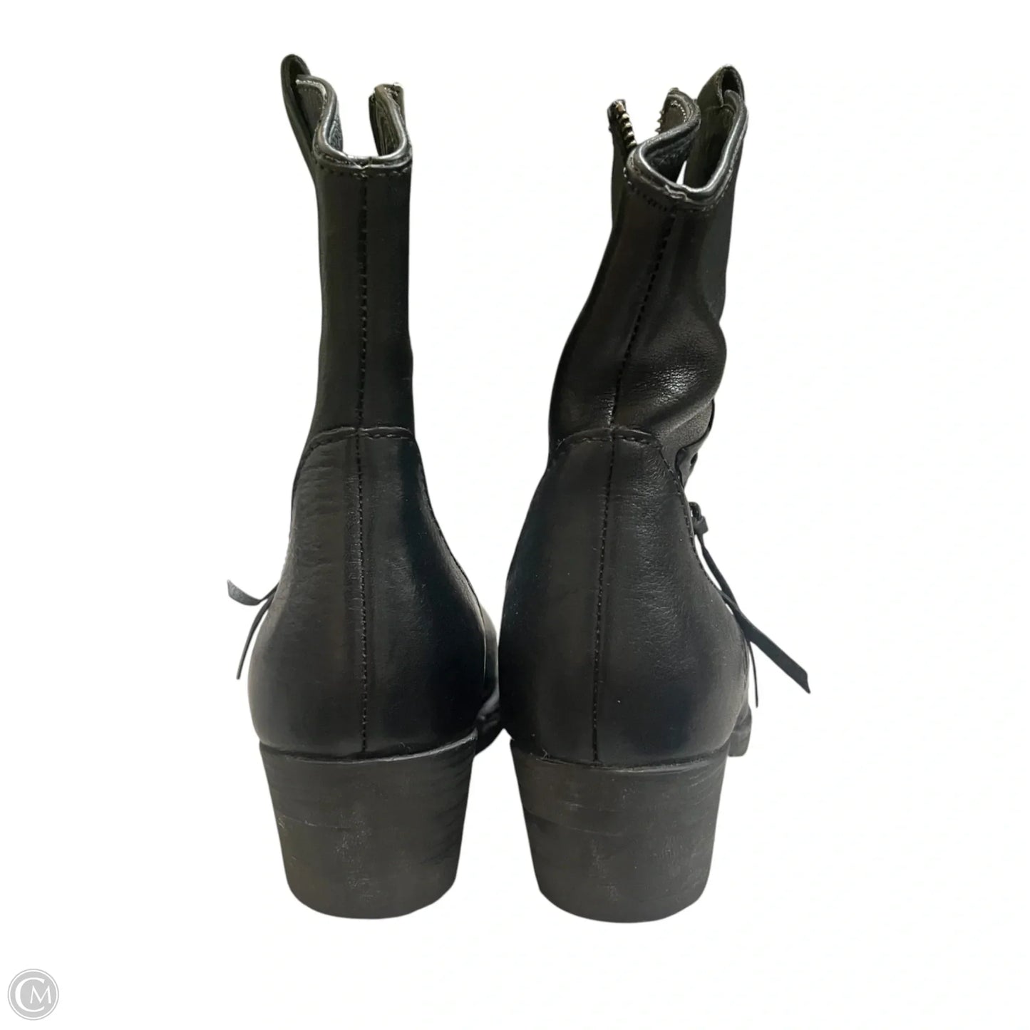 Boots Leather By Born In Black, Size: 8.5