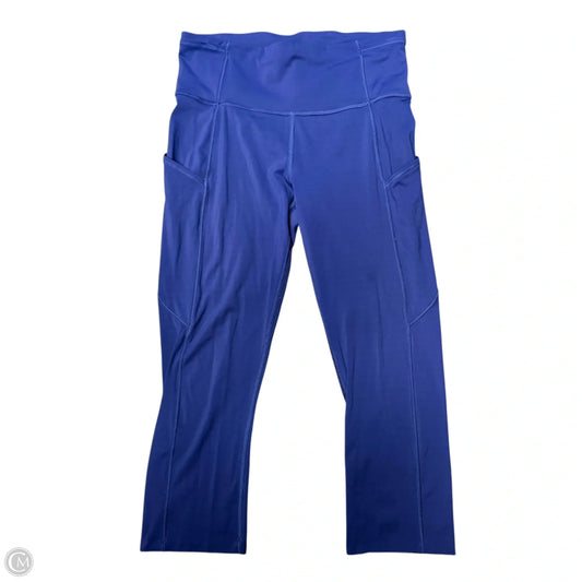 Athletic Capris By Lululemon In Blue, Size: 6