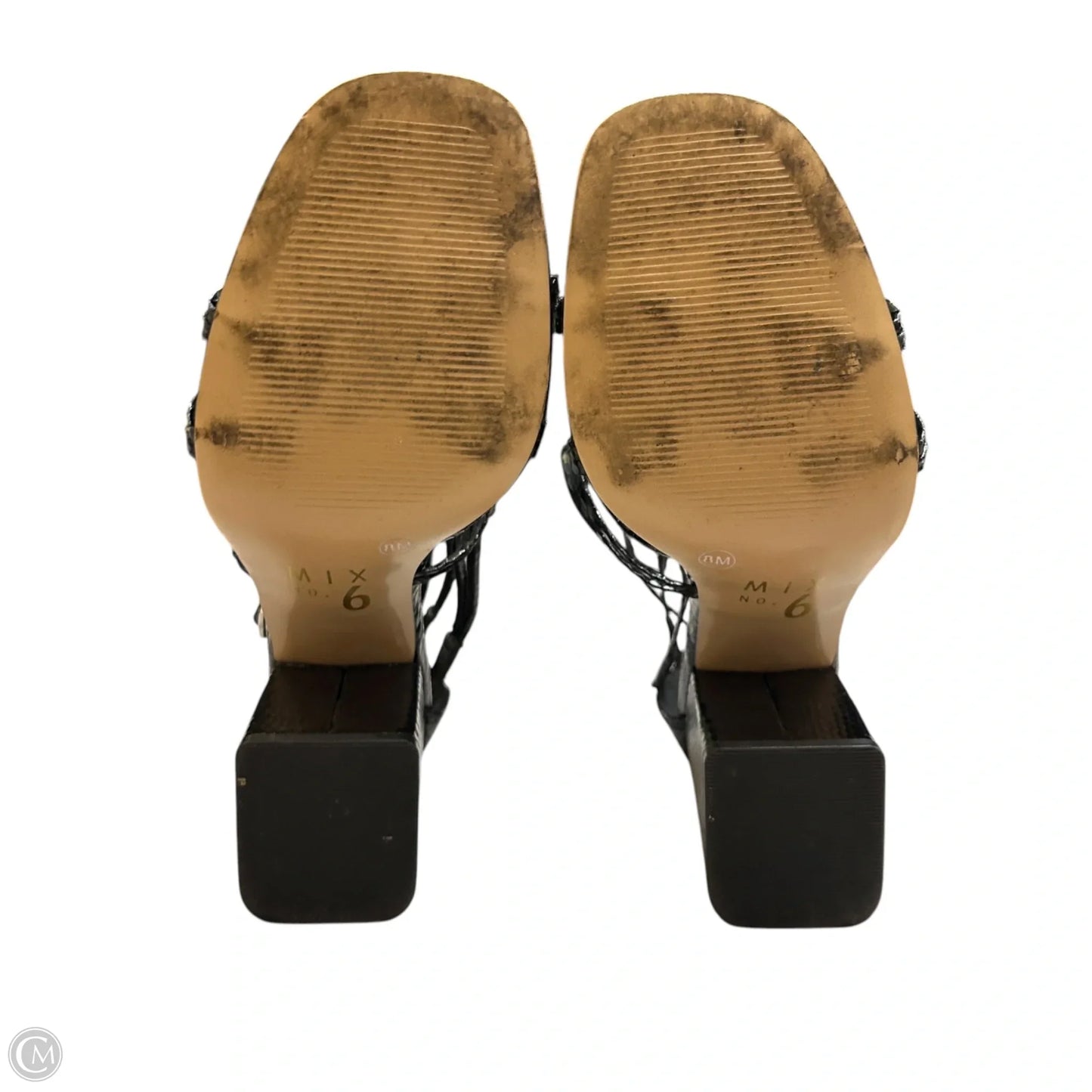 Shoes Heels Block By Mix No 6 In Black, Size: 8