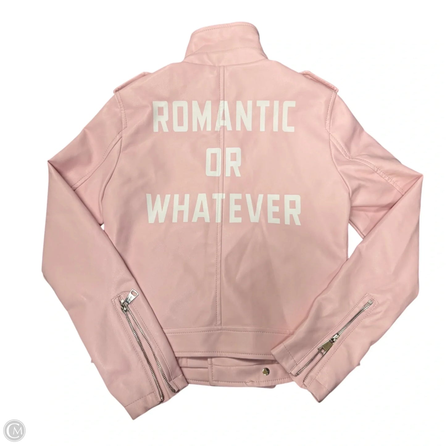 Jacket Moto By Akira In Pink, Size: Xs