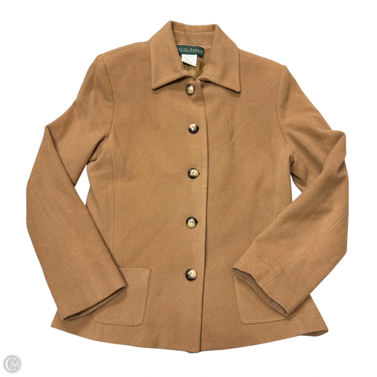 Coat Wool By Harve Bernard In Brown, Size: L