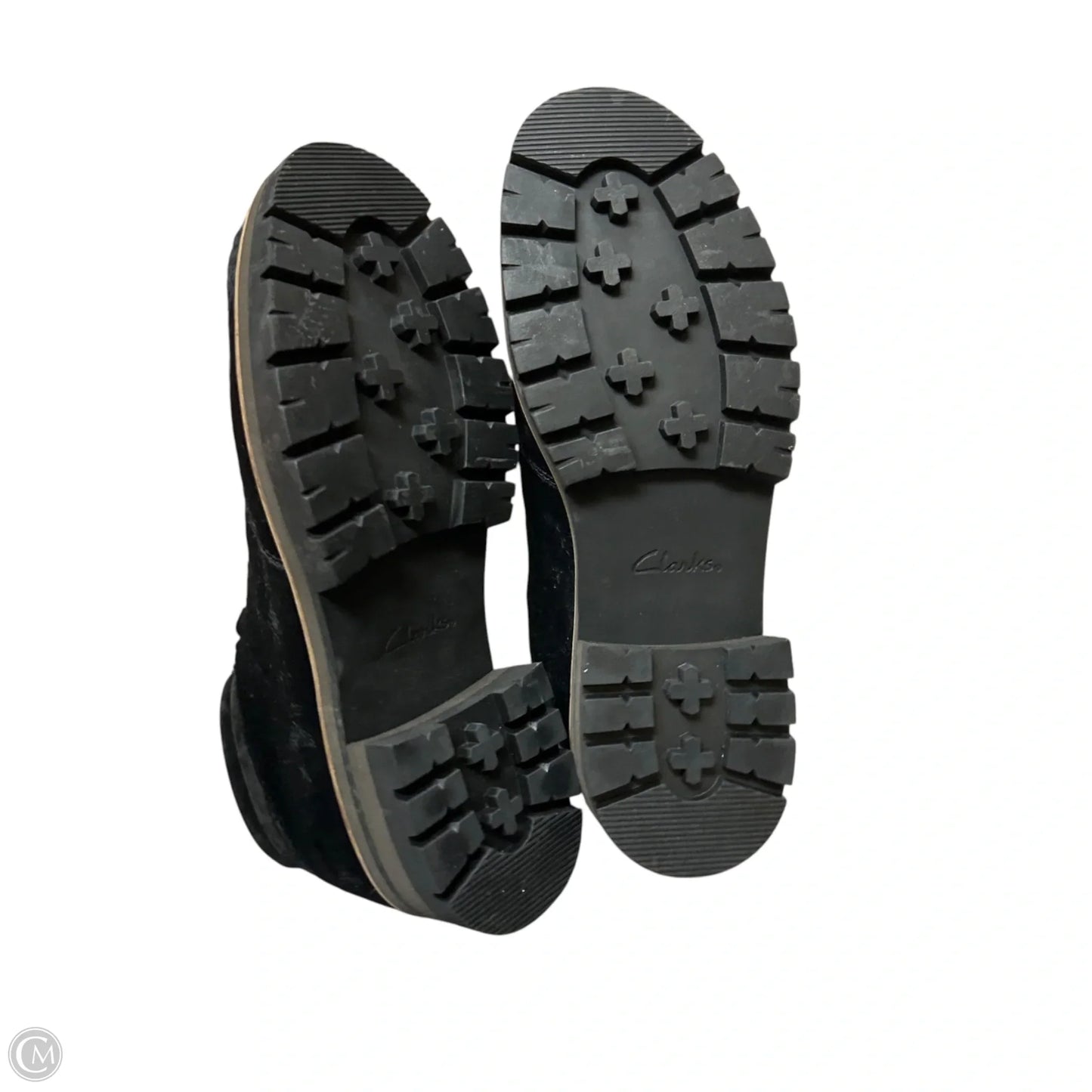 Boots Ankle Heels By Clarks In Black, Size: 9.5