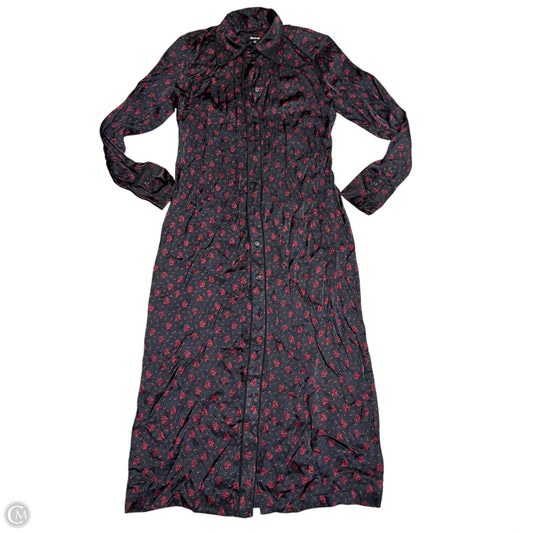 Dress Casual Midi By Madewell In Black & Red, Size: S