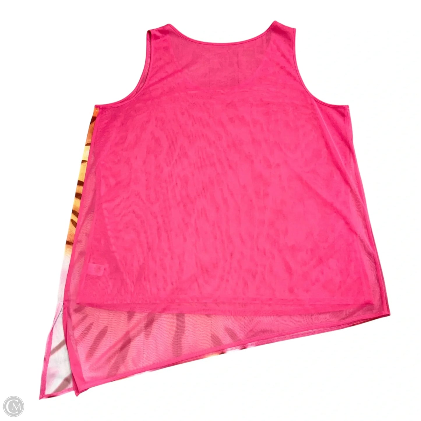 Top Sleeveless By Lane Bryant In Orange & Pink, Size: 1x