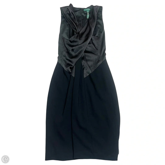 Dress Party Midi By Lauren By Ralph Lauren In Black, Size: L