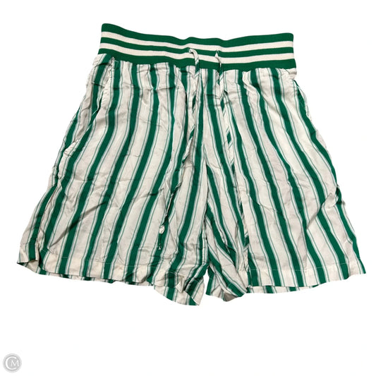 Shorts By Anthropologie In Green & White, Size: 0
