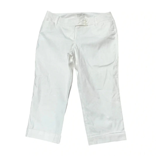 Capris By Loft In White, Size: 8p