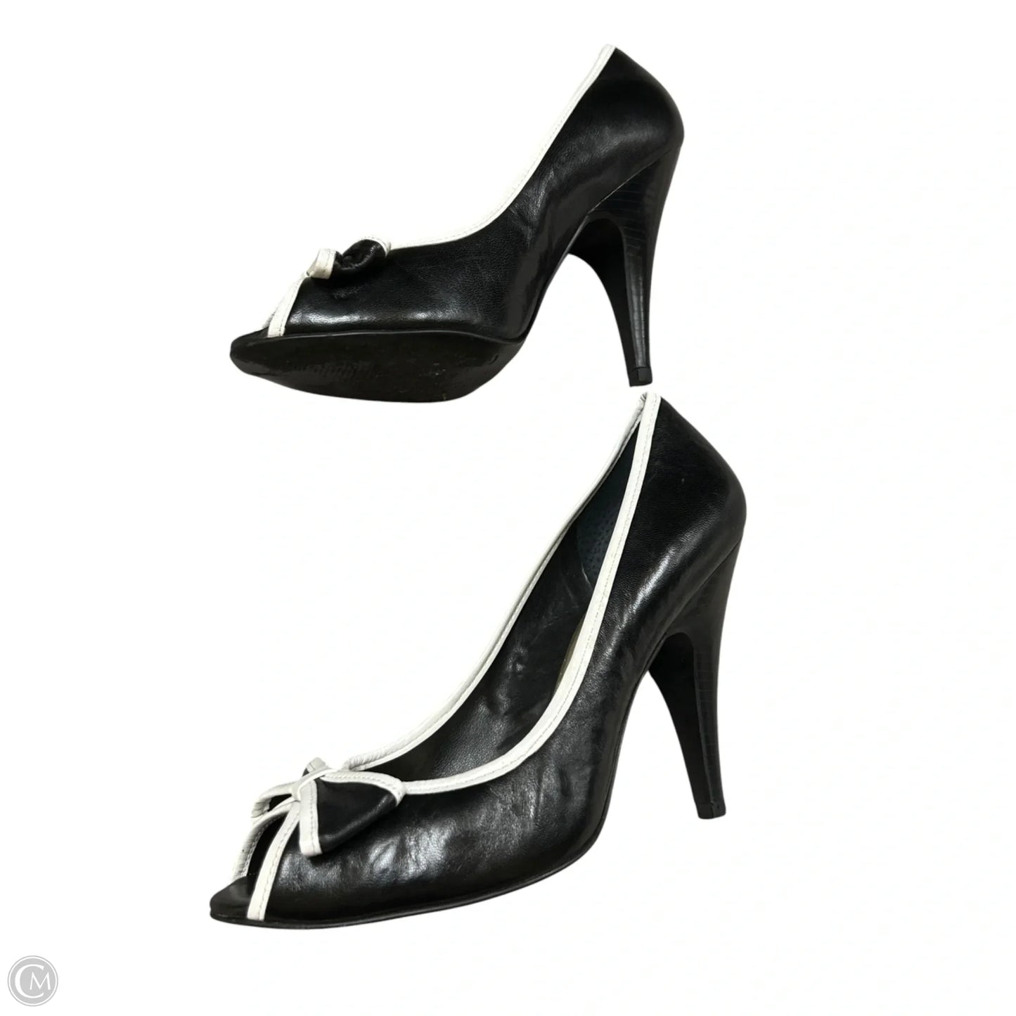 Shoes Heels Stiletto By Jessica Simpson In Black & White, Size: 7