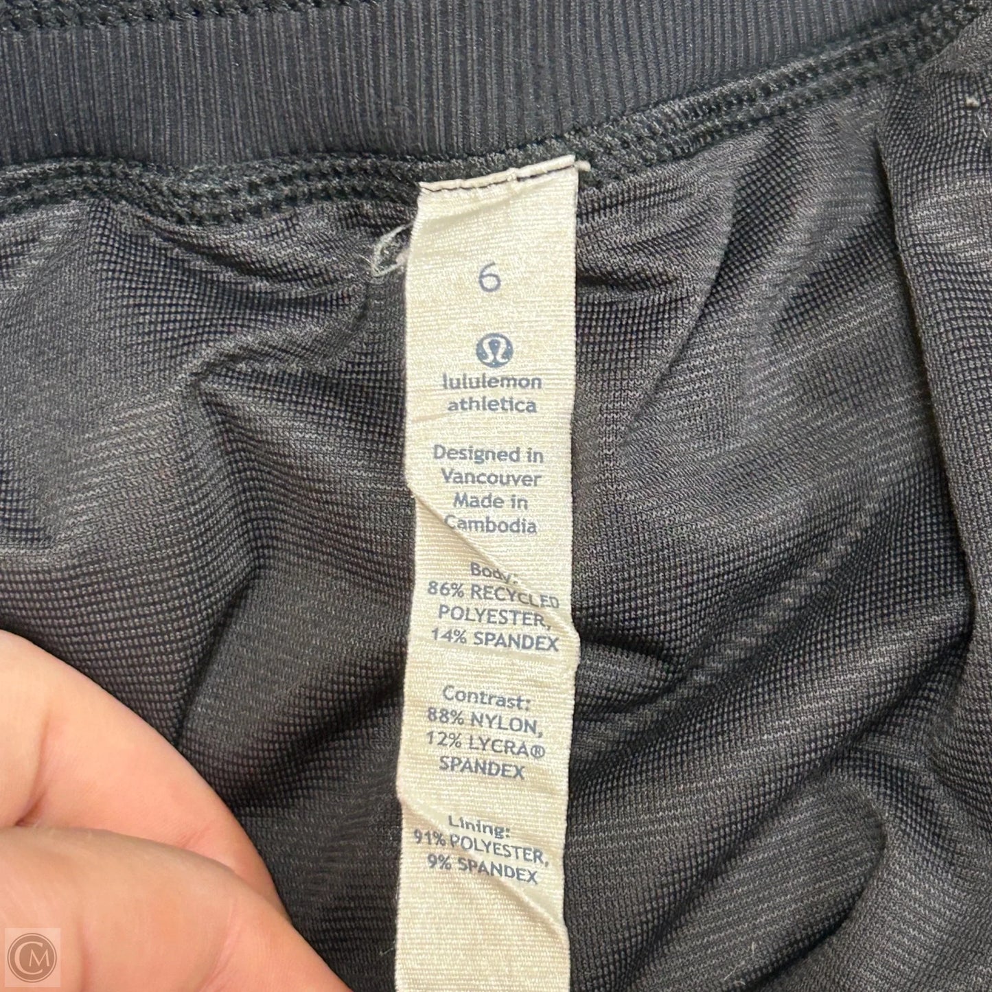 Athletic Shorts By Lululemon In Black, Size: 6