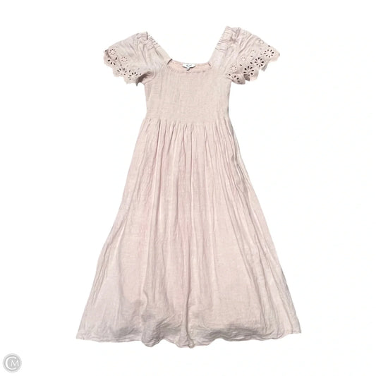 Dress Casual Midi By Madewell In Pink, Size: M
