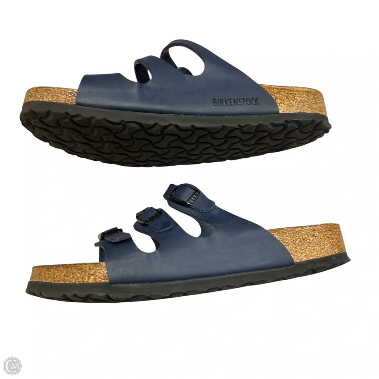 Sandals Flats By Birkenstock In Navy, Size: 9.5