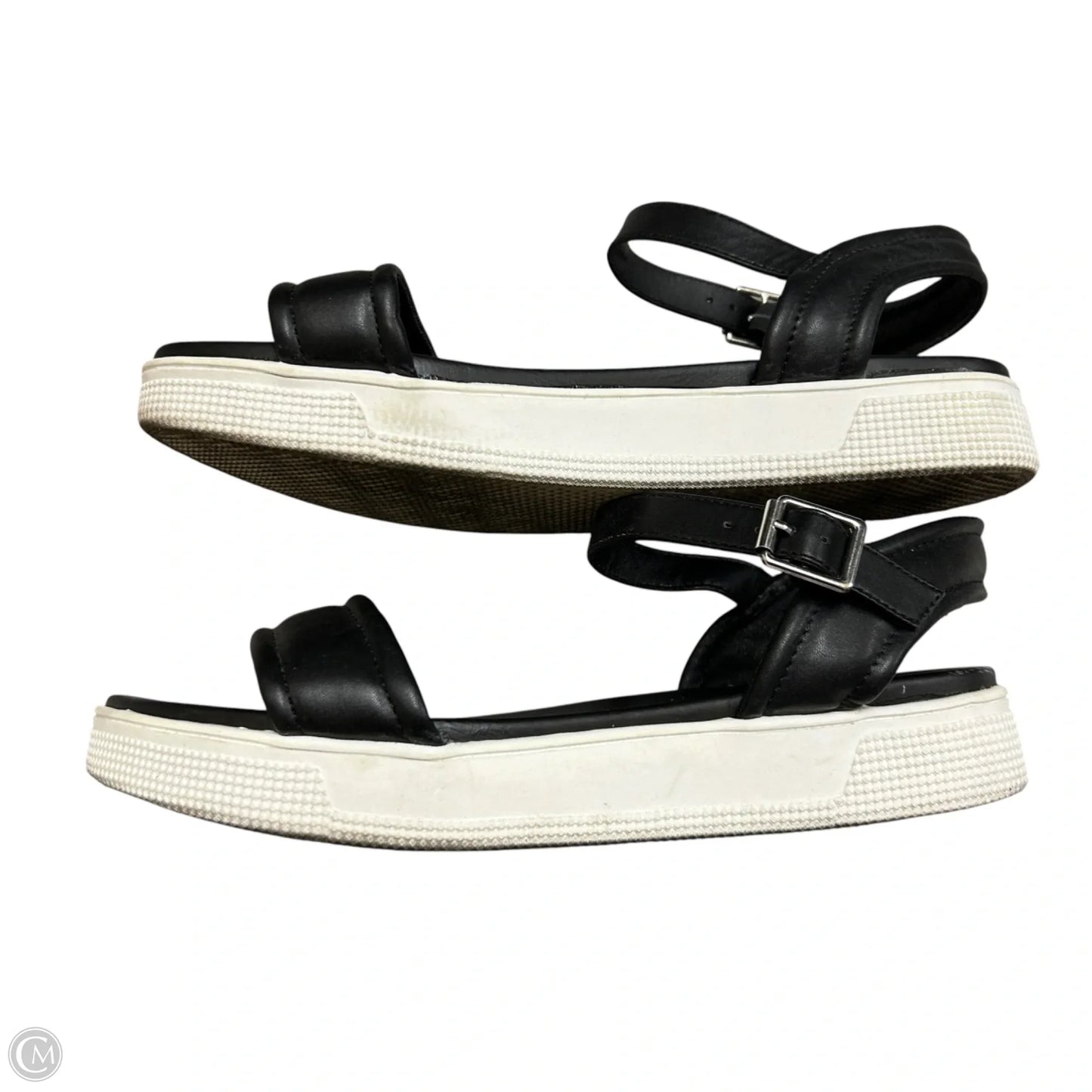 Sandals Flats By Mia In Black & White, Size: 9