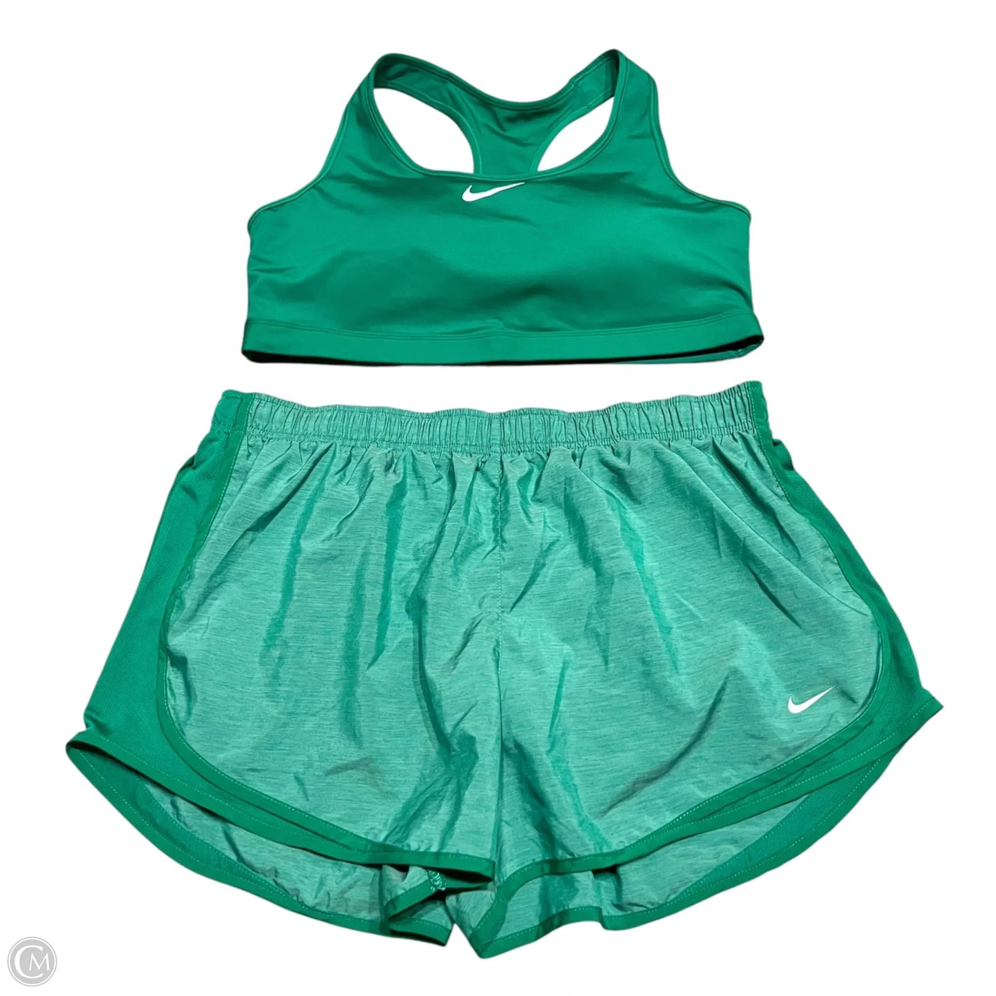 Athletic Shorts 2pc By Nike In Green, Size: Xxl