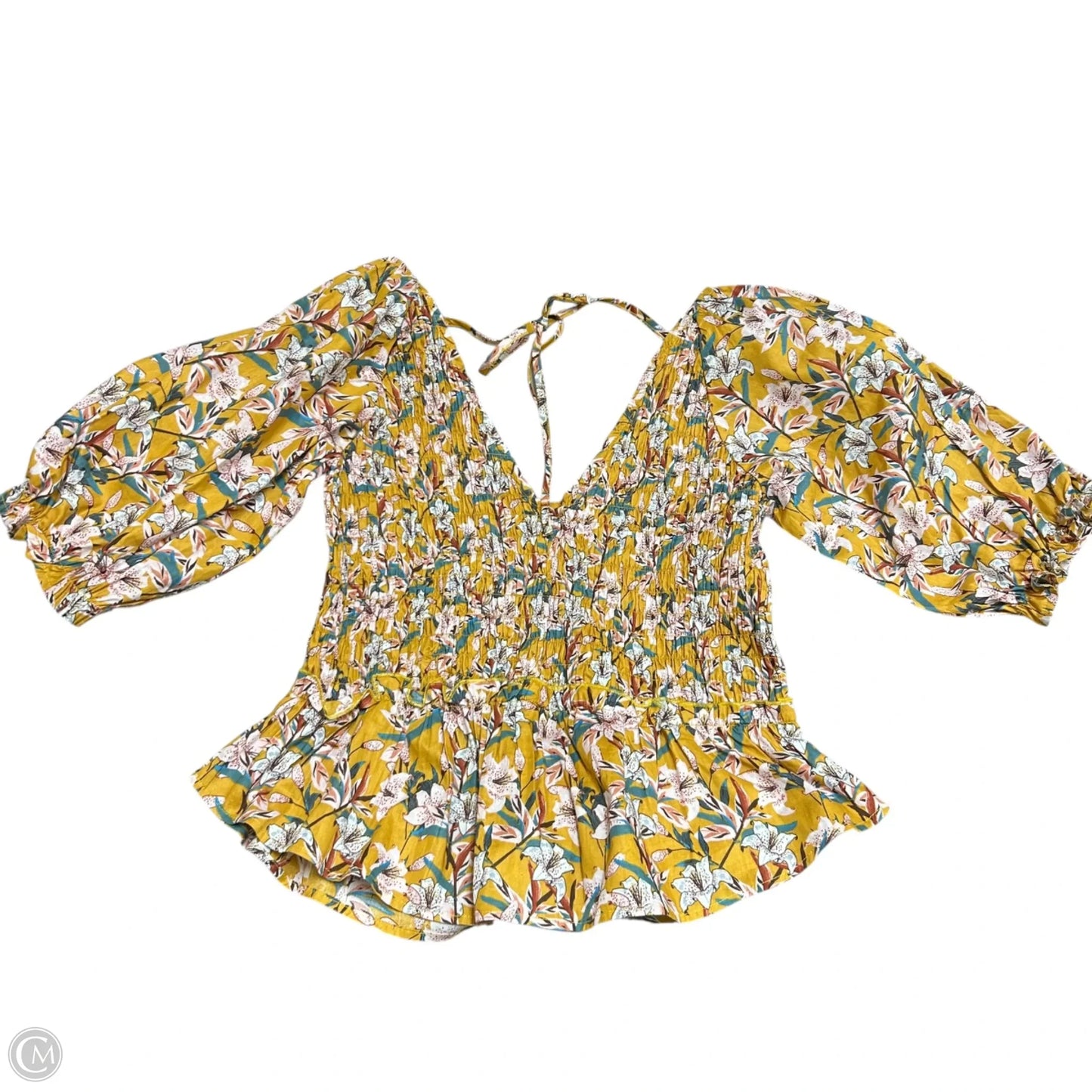 Top Short Sleeve By Vigoss In Yellow, Size: Xl