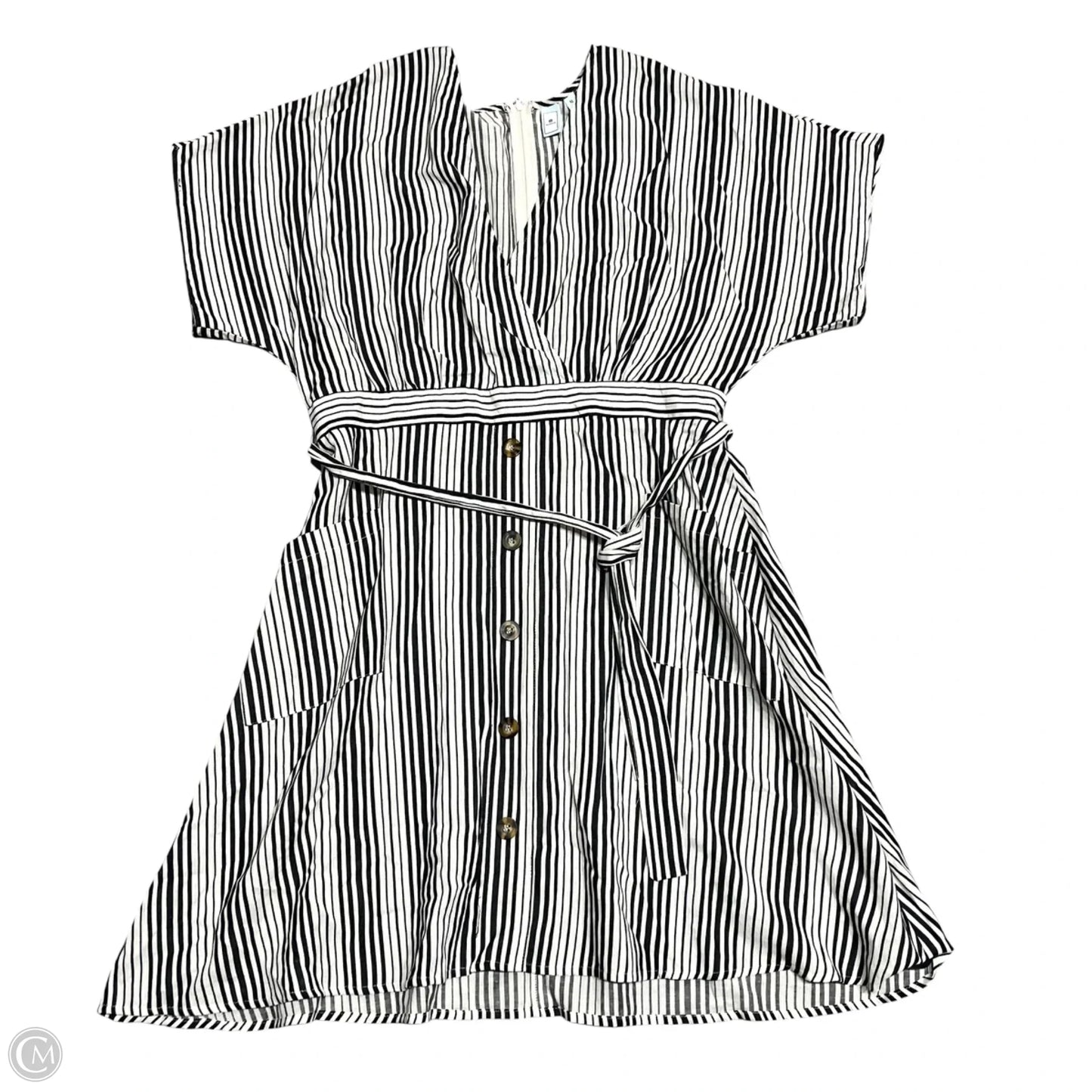 Dress Casual Short By Susina In Black & Cream, Size: Xl