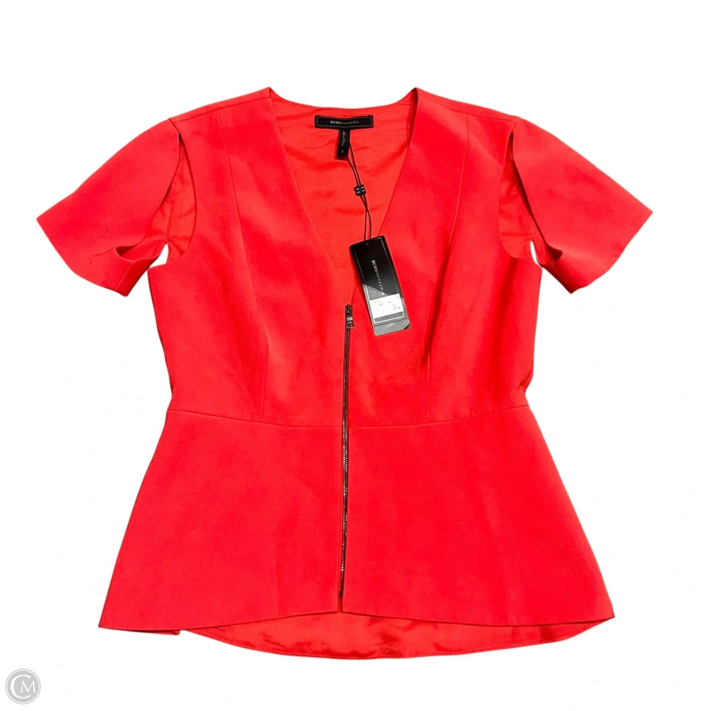 Top Short Sleeve By Bcbgmaxazria In Orange, Size: S