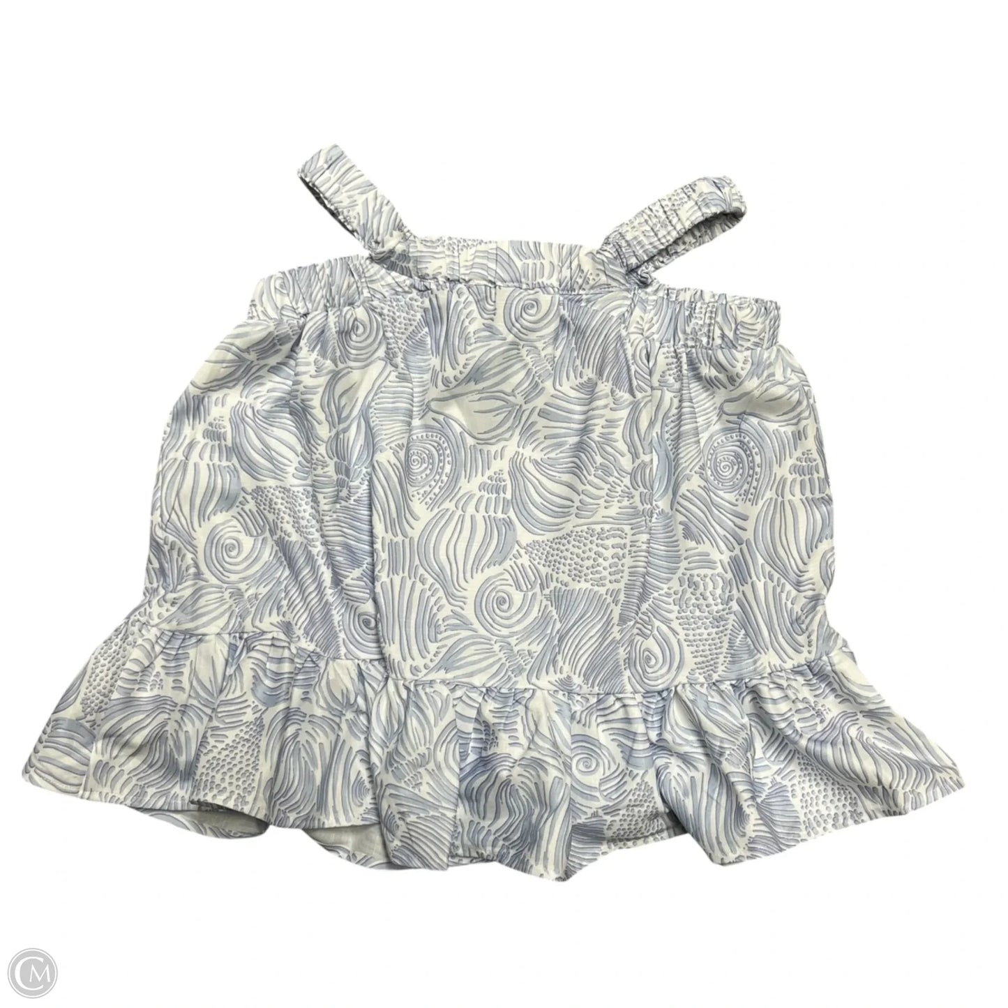 Top Sleeveless By Princess Polly In Blue & White, Size: S