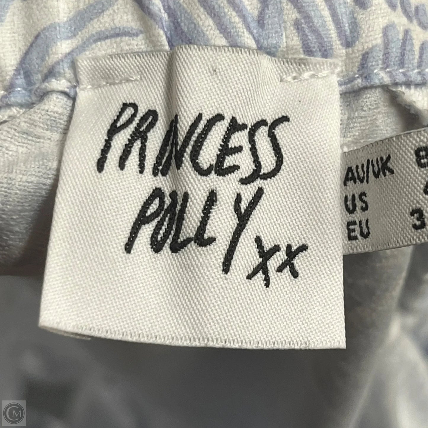 Top Sleeveless By Princess Polly In Blue & White, Size: S