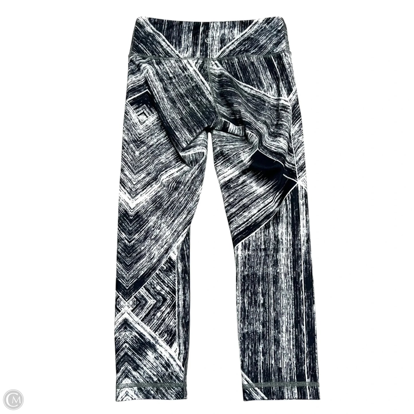 Athletic Leggings Capris By Lululemon In Black & White, Size: 4