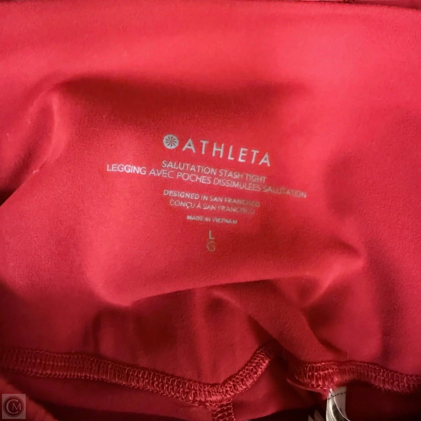 Athletic Leggings By Athleta In Red, Size: L