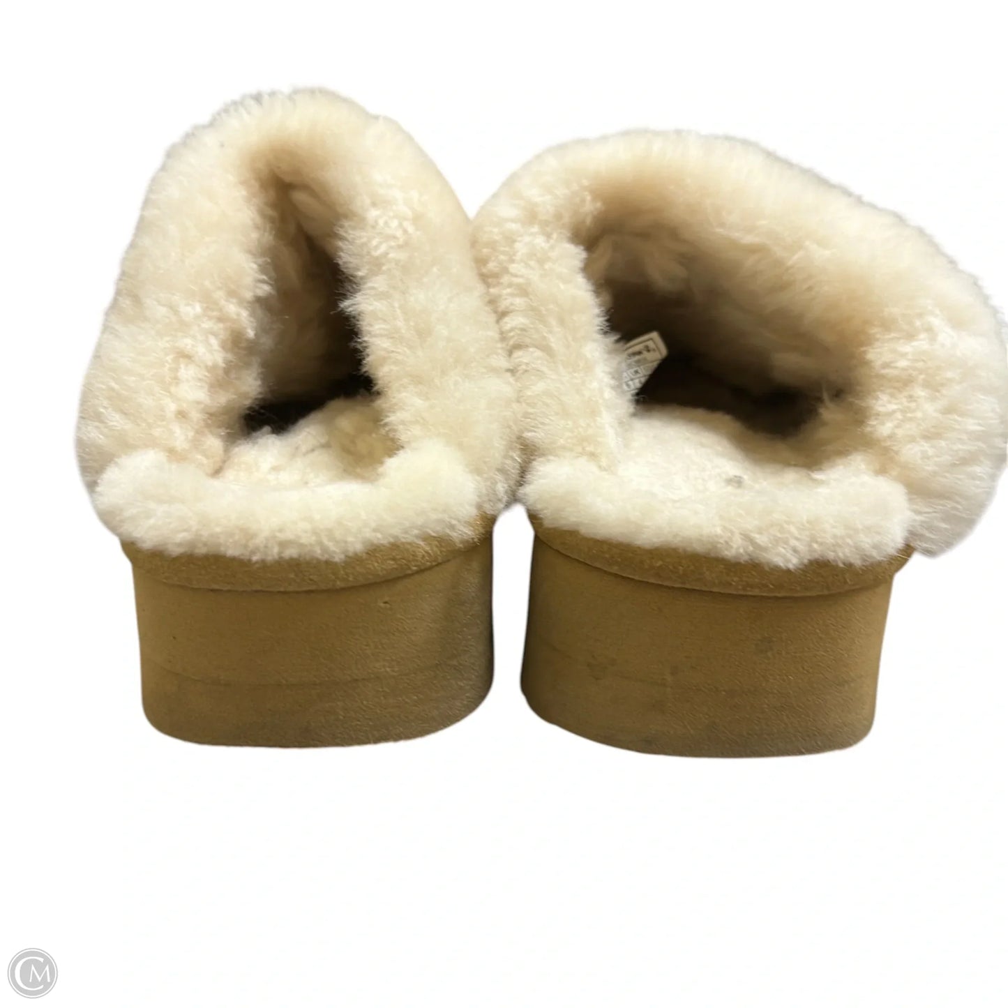 Slippers By Bearpaw In Tan & White, Size: 6