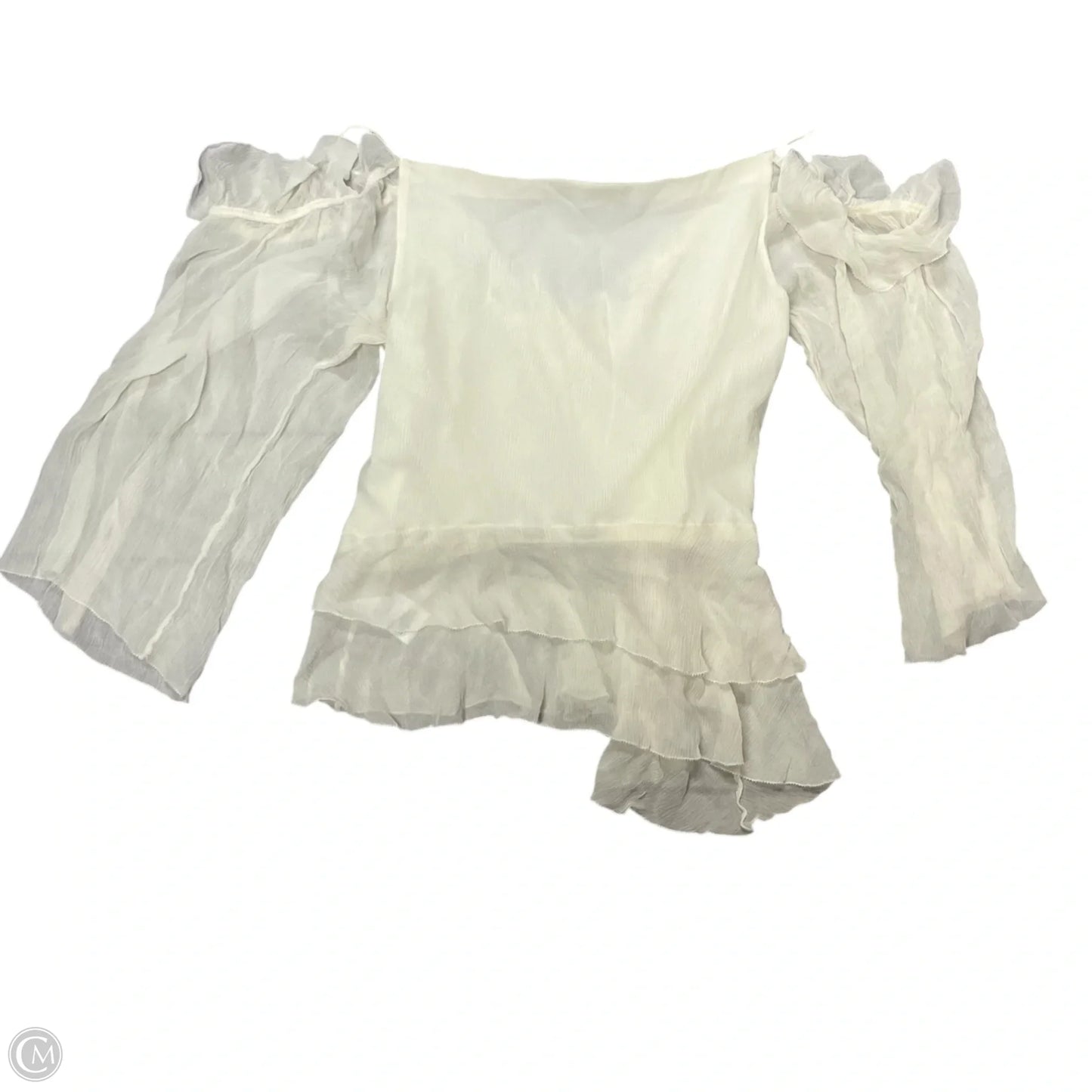 Top 3/4 Sleeve By Rachel Zoe In Cream, Size: Xs