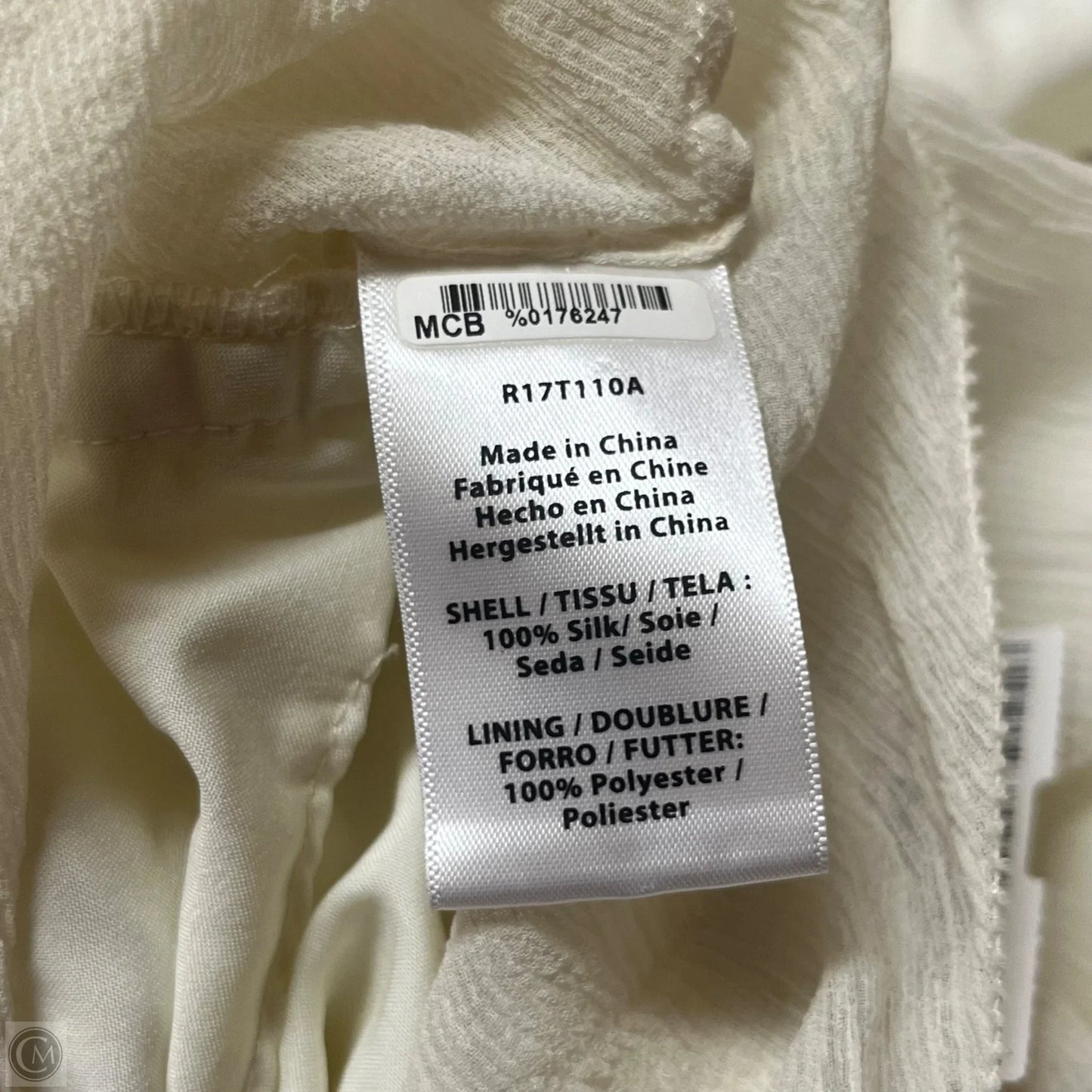 Top 3/4 Sleeve By Rachel Zoe In Cream, Size: Xs