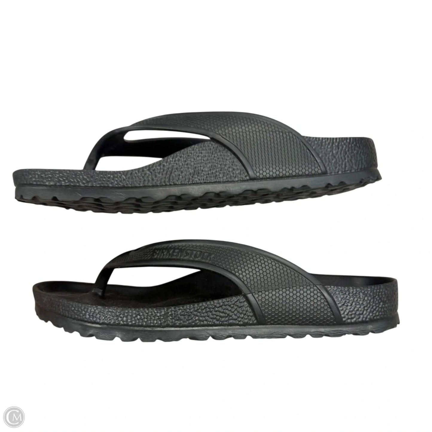 Sandals Flip Flops By Birkenstock In Black, Size: 7.5