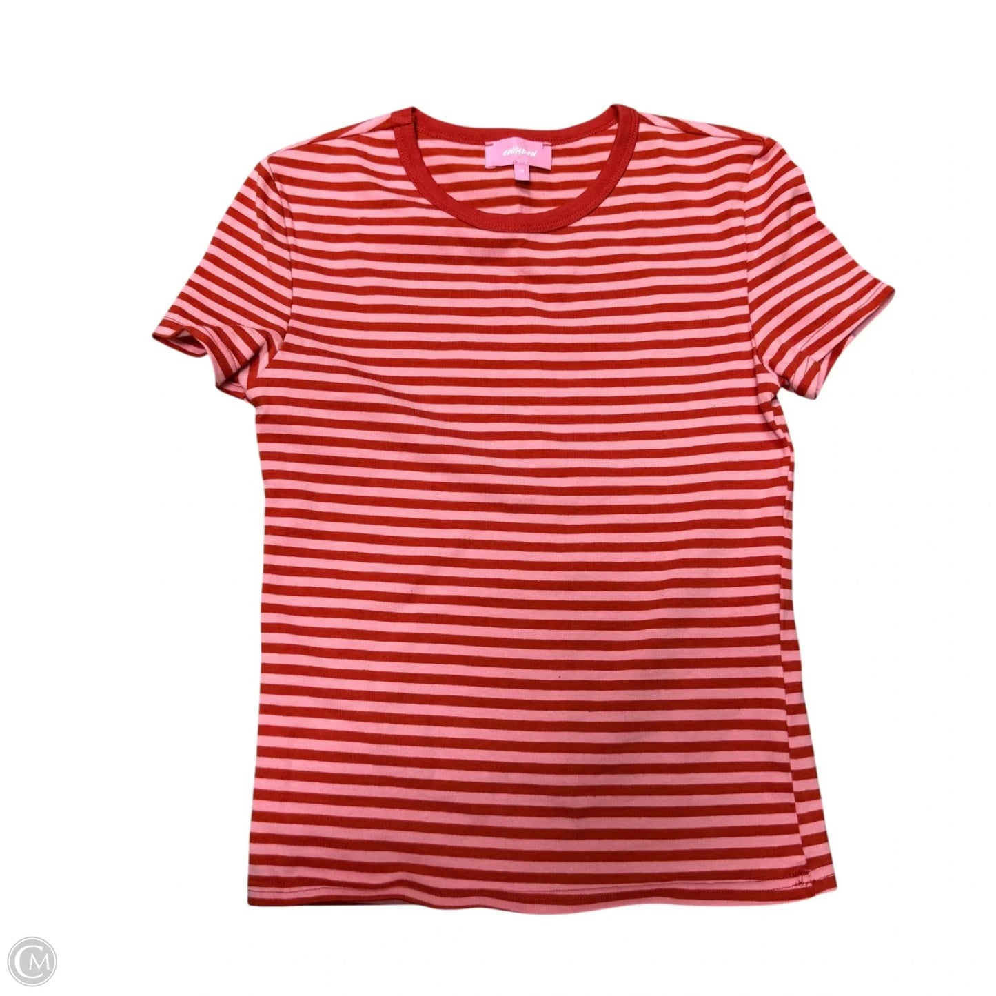 Top Short Sleeve Basic By Edikted In Pink & Red, Size: Xs