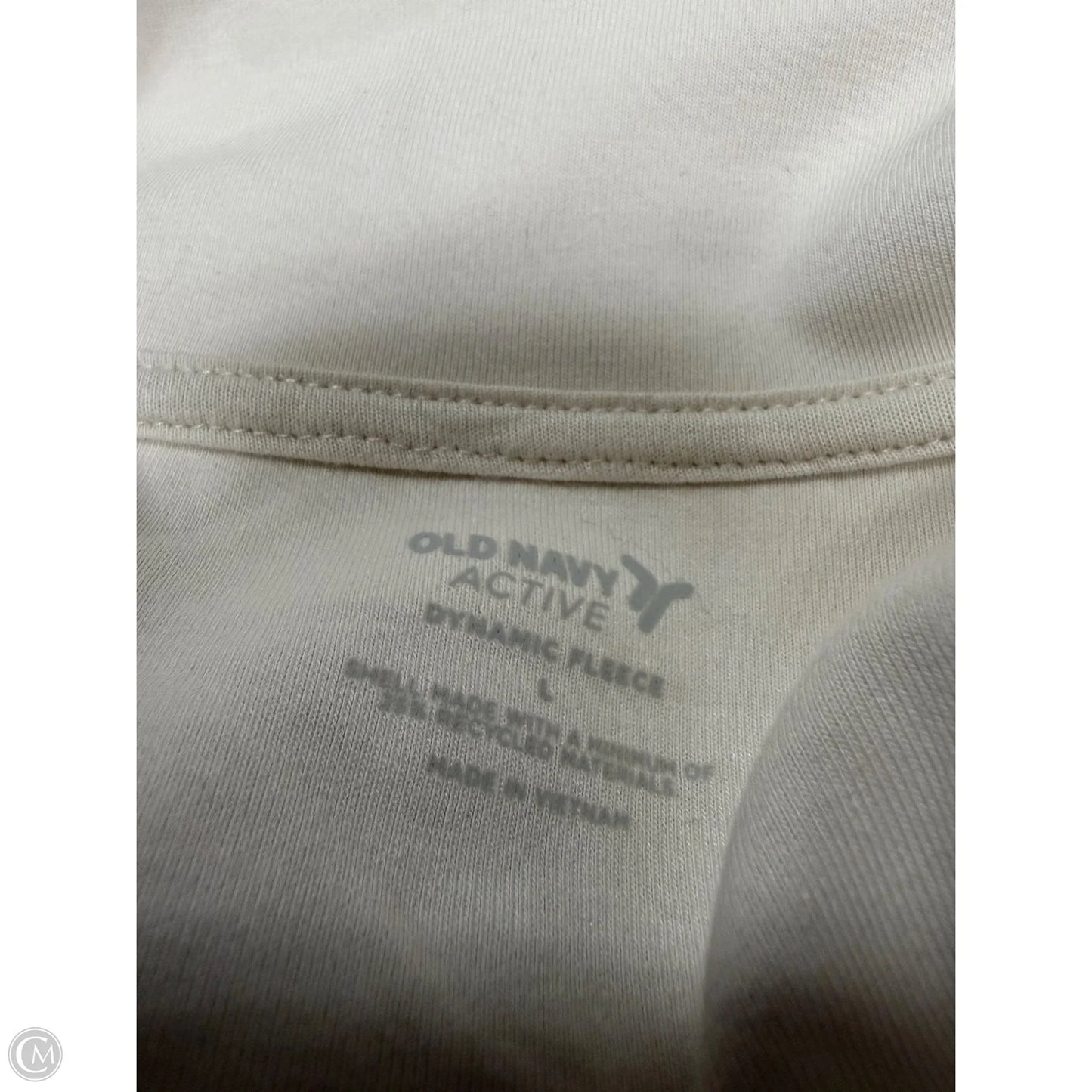Athletic Jacket By Old Navy In Cream, Size: L