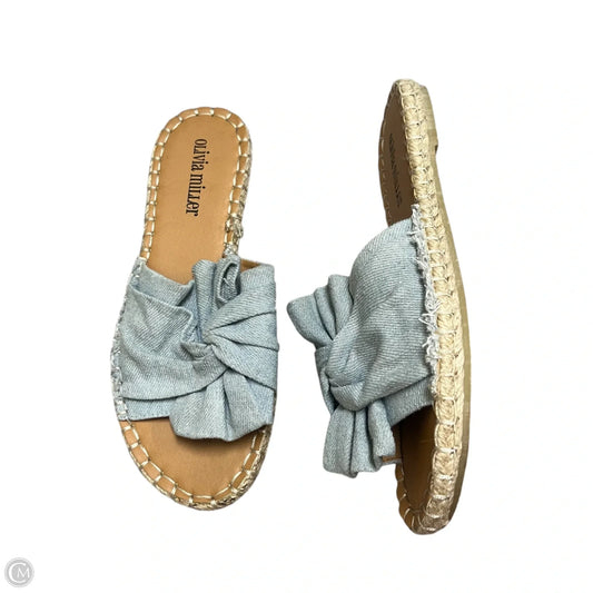 Sandals Flats By Olivia Miller In Blue, Size: 6