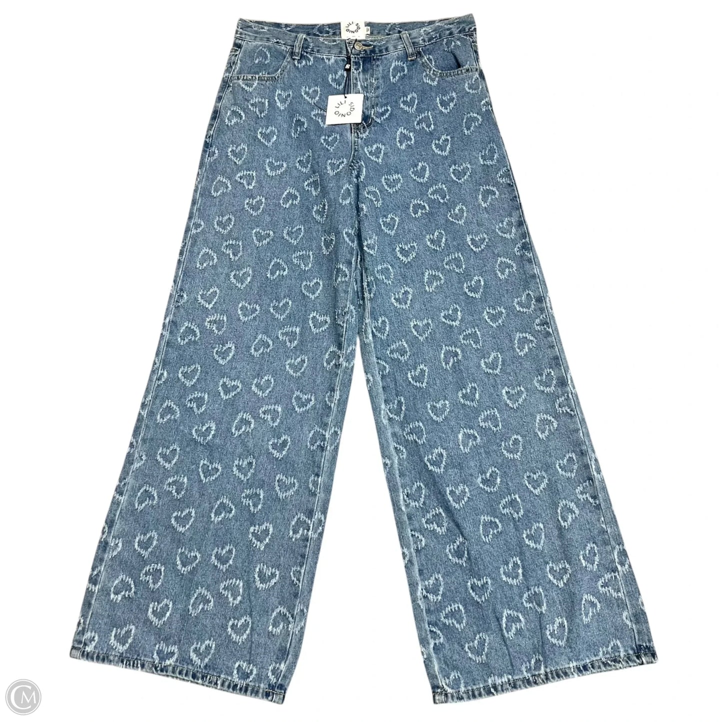 Jeans Wide Leg By Lili Sidonio In Blue Denim, Size: 12
