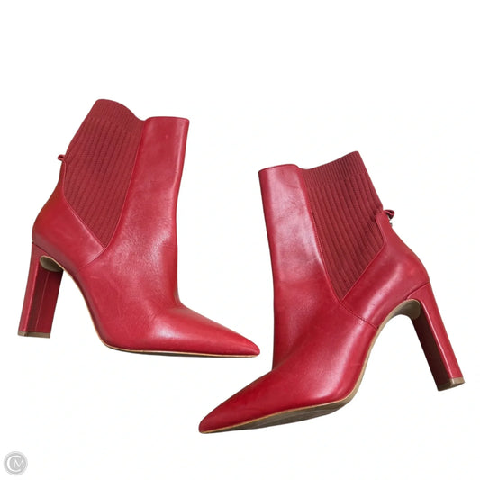 Boots Ankle Heels By Aldo In Red, Size: 7.5