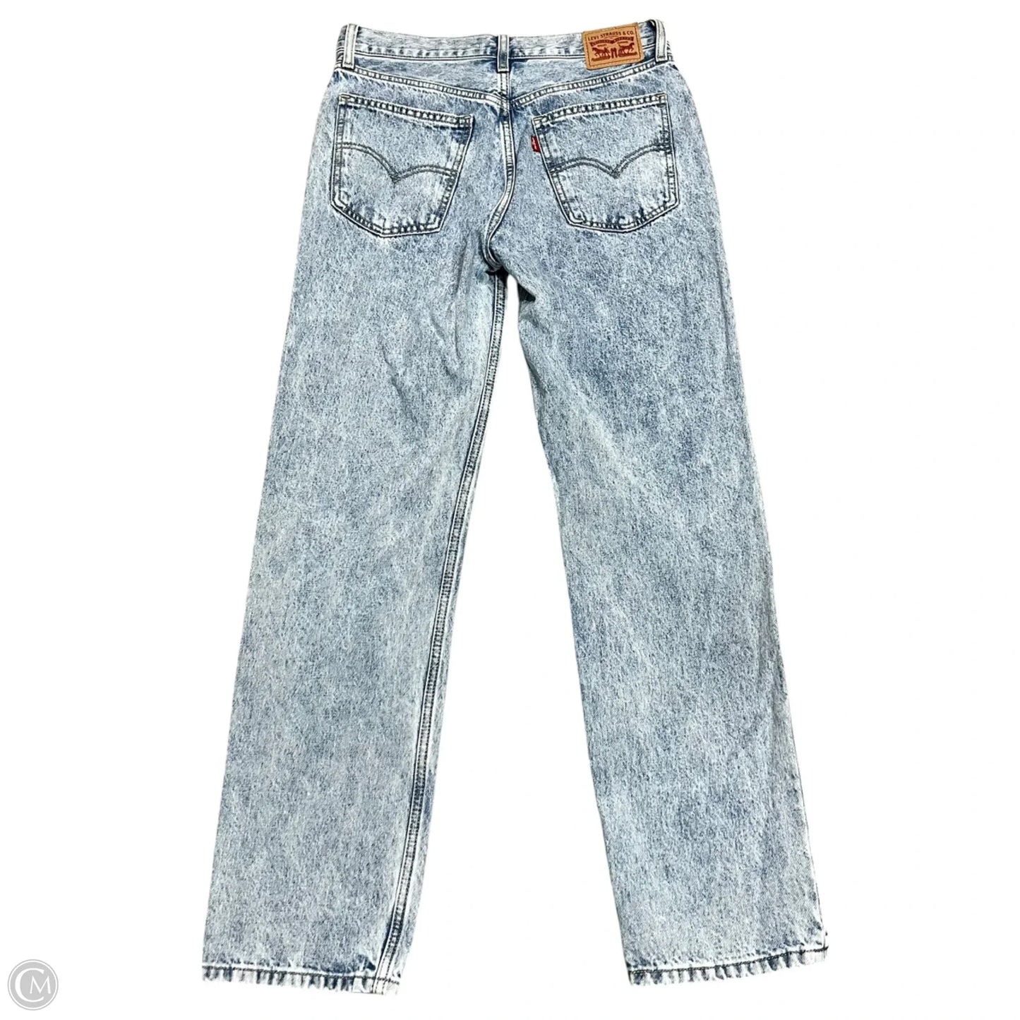 Jeans Straight By Levis In Blue Denim, Size: 4