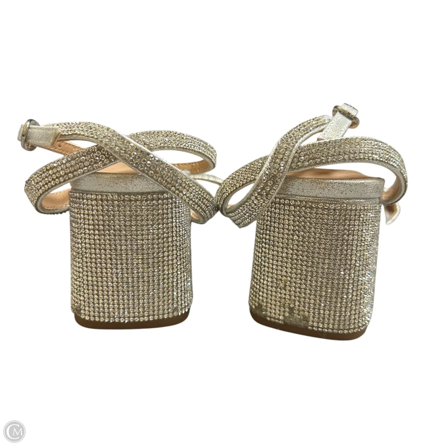 Sandals Heels Kitten By A New Day In Silver, Size: 9