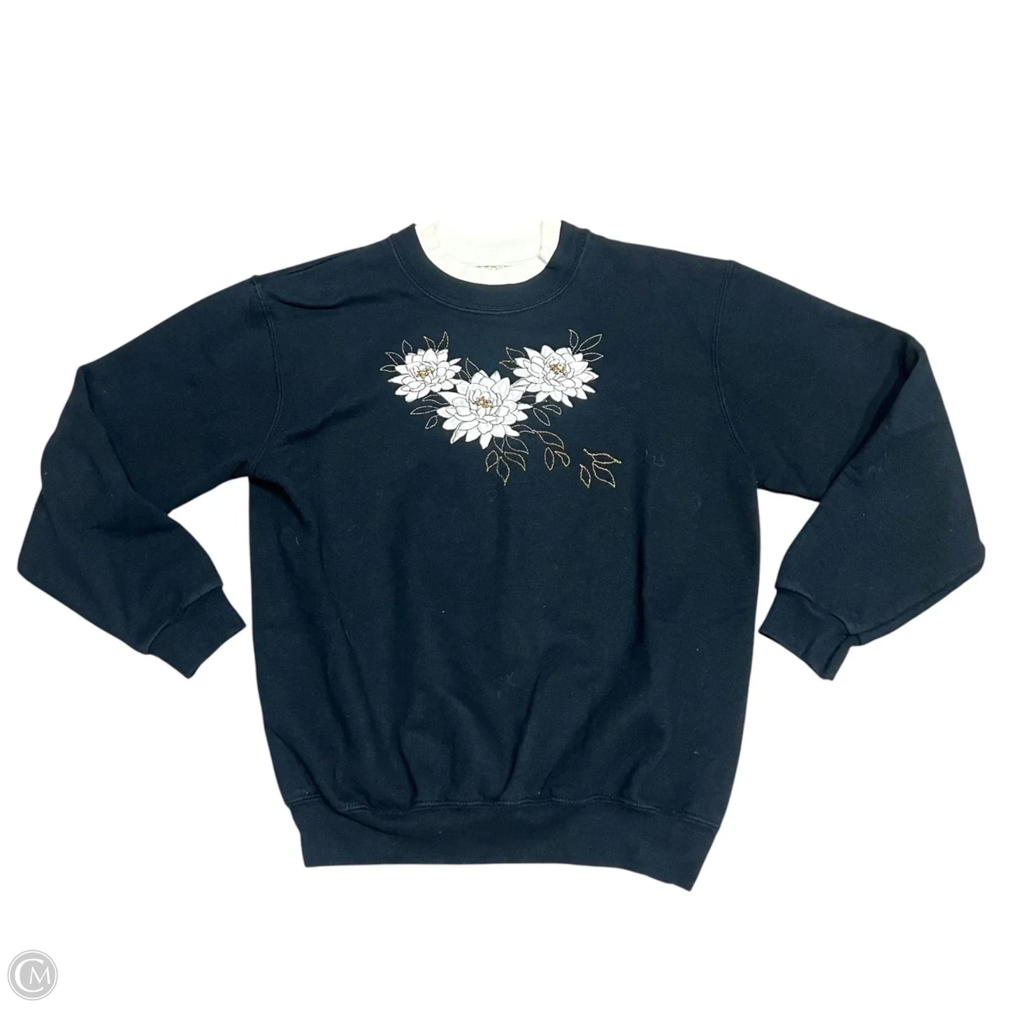 Sweatshirt Crewneck By Top Stitch In Navy, Size: M