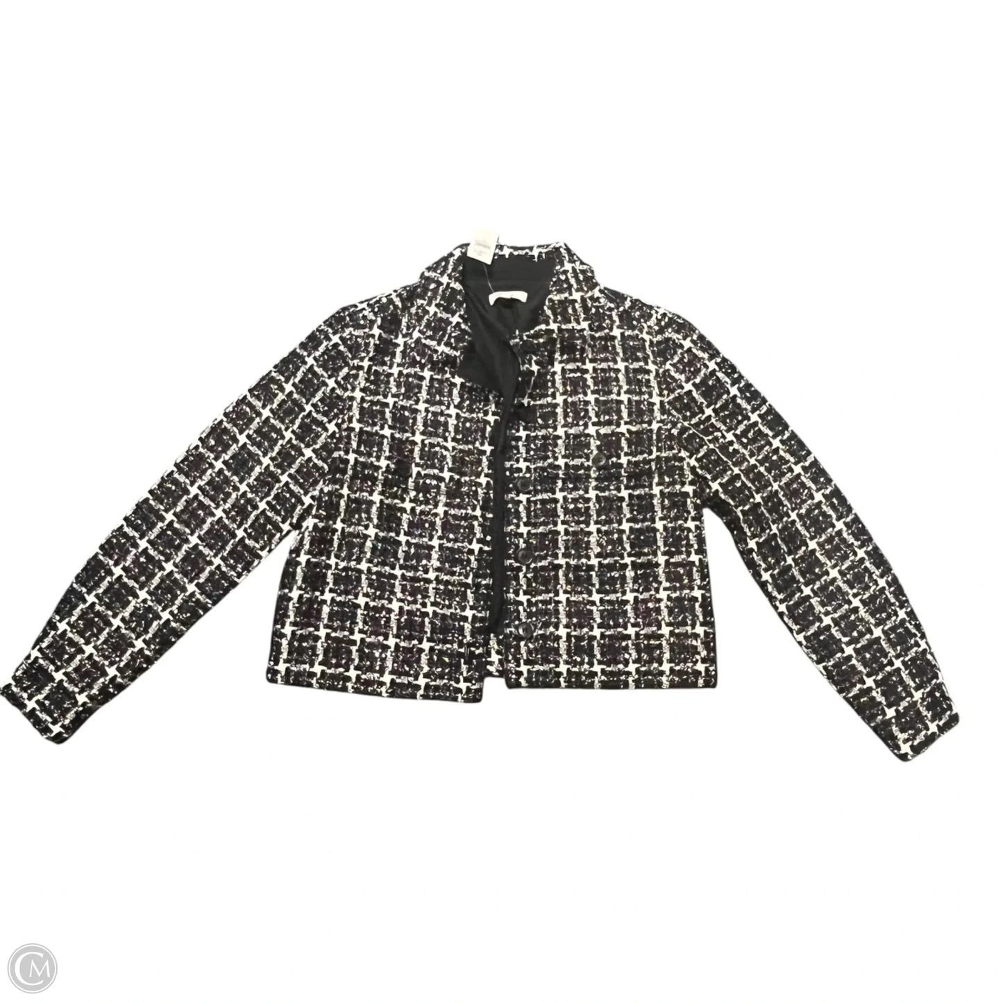 Blazer By Loft In Black & White, Size: Xs