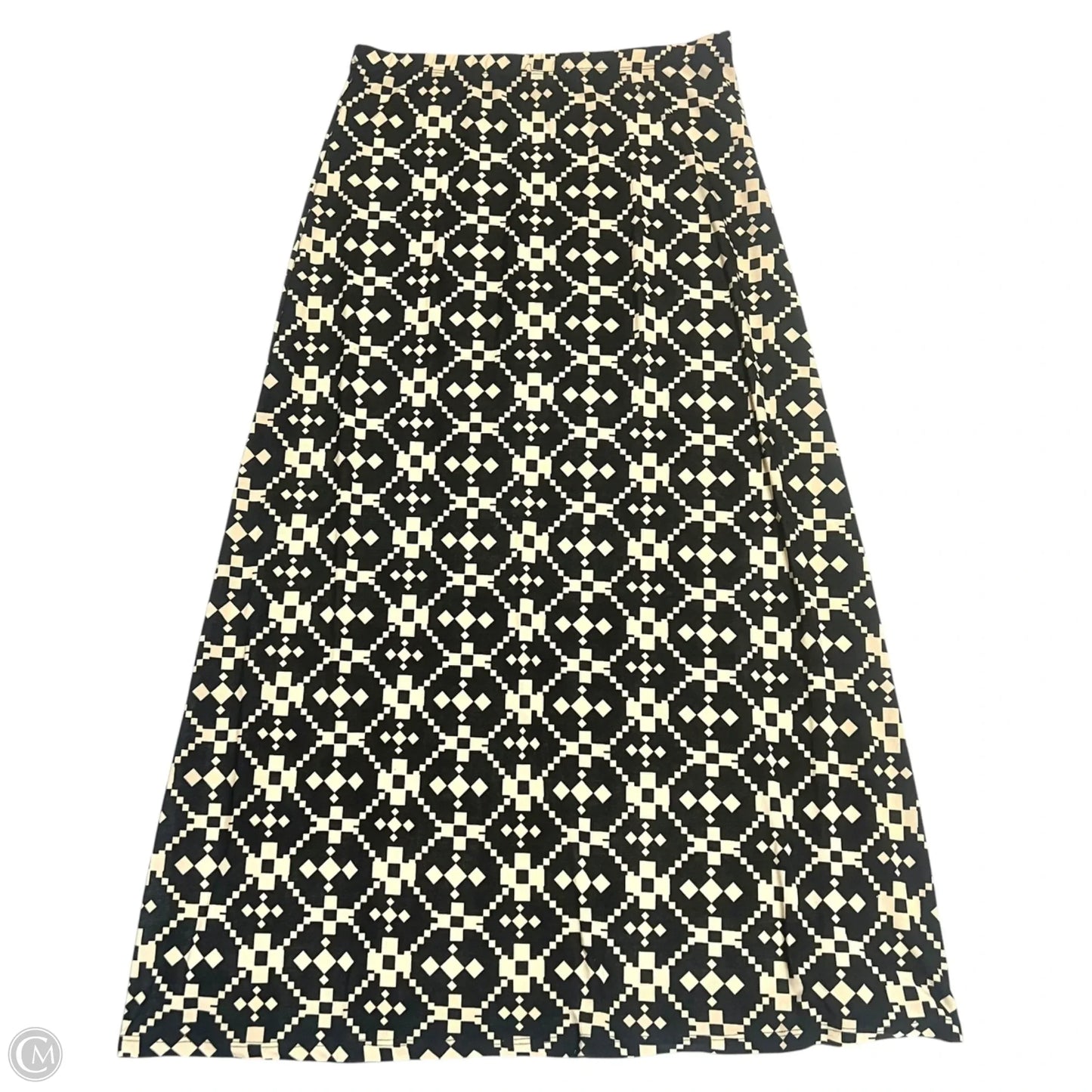 Skirt Maxi By Bestow In Black & Cream, Size: Xl