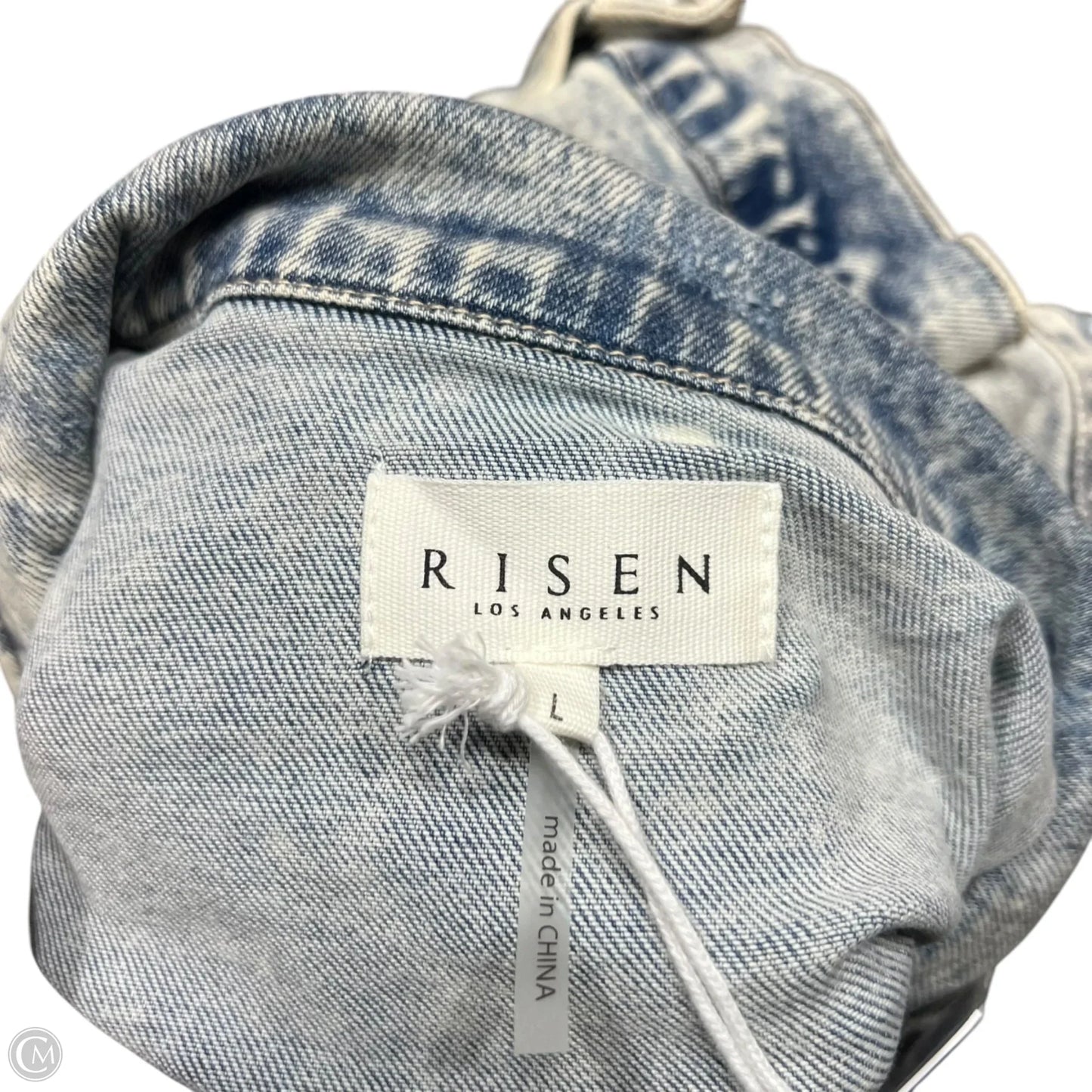 Jacket Denim By Risen In Blue Denim, Size: L