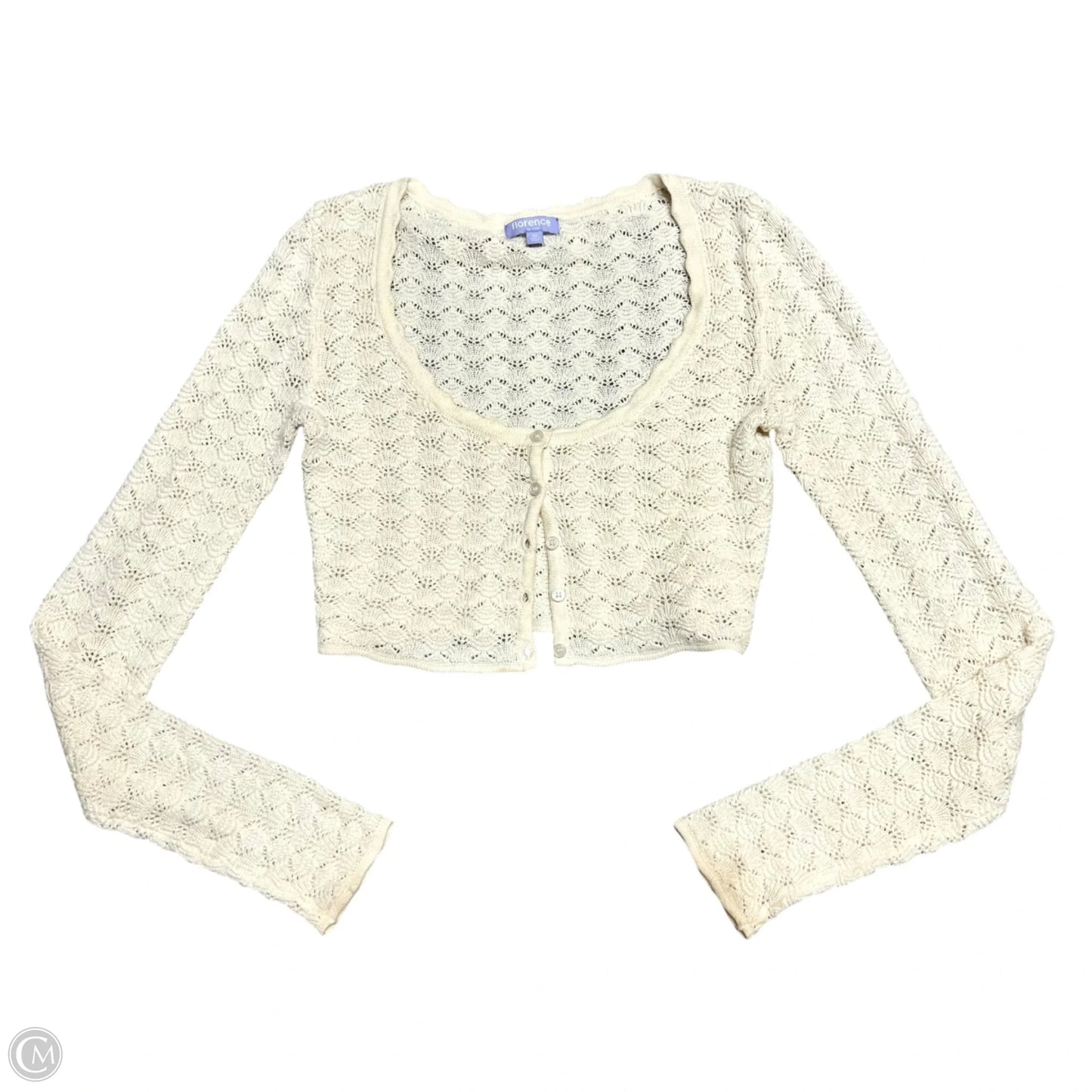 Cardigan By Florence By Mills In Cream, Size: Xs